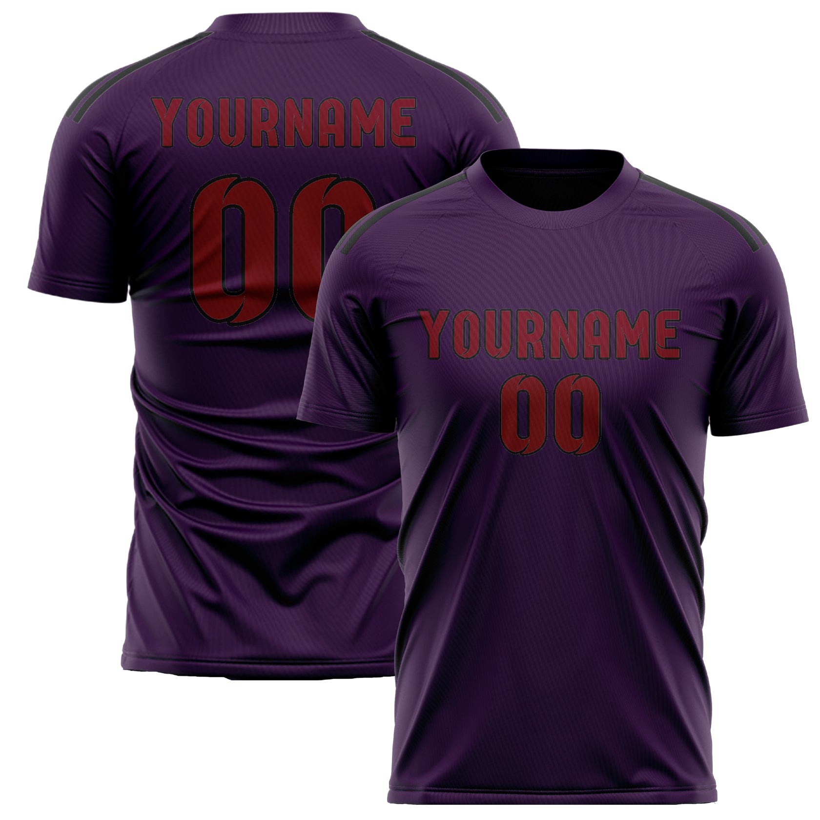 Benutzerdefiniertes Professionelles Lila Karmesinrot Fußballtrikot