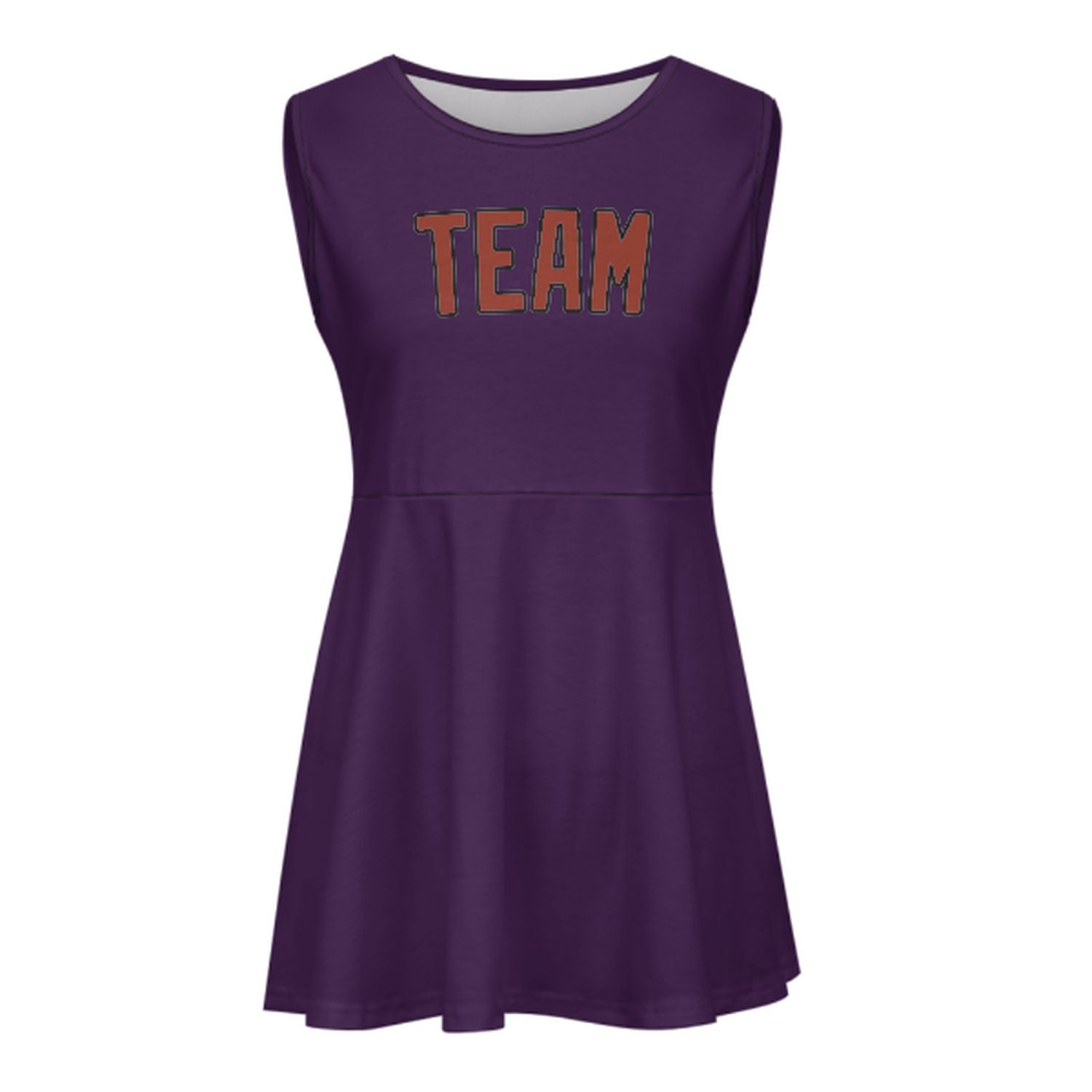 Abito da cheerleader viola corallo personalizzato