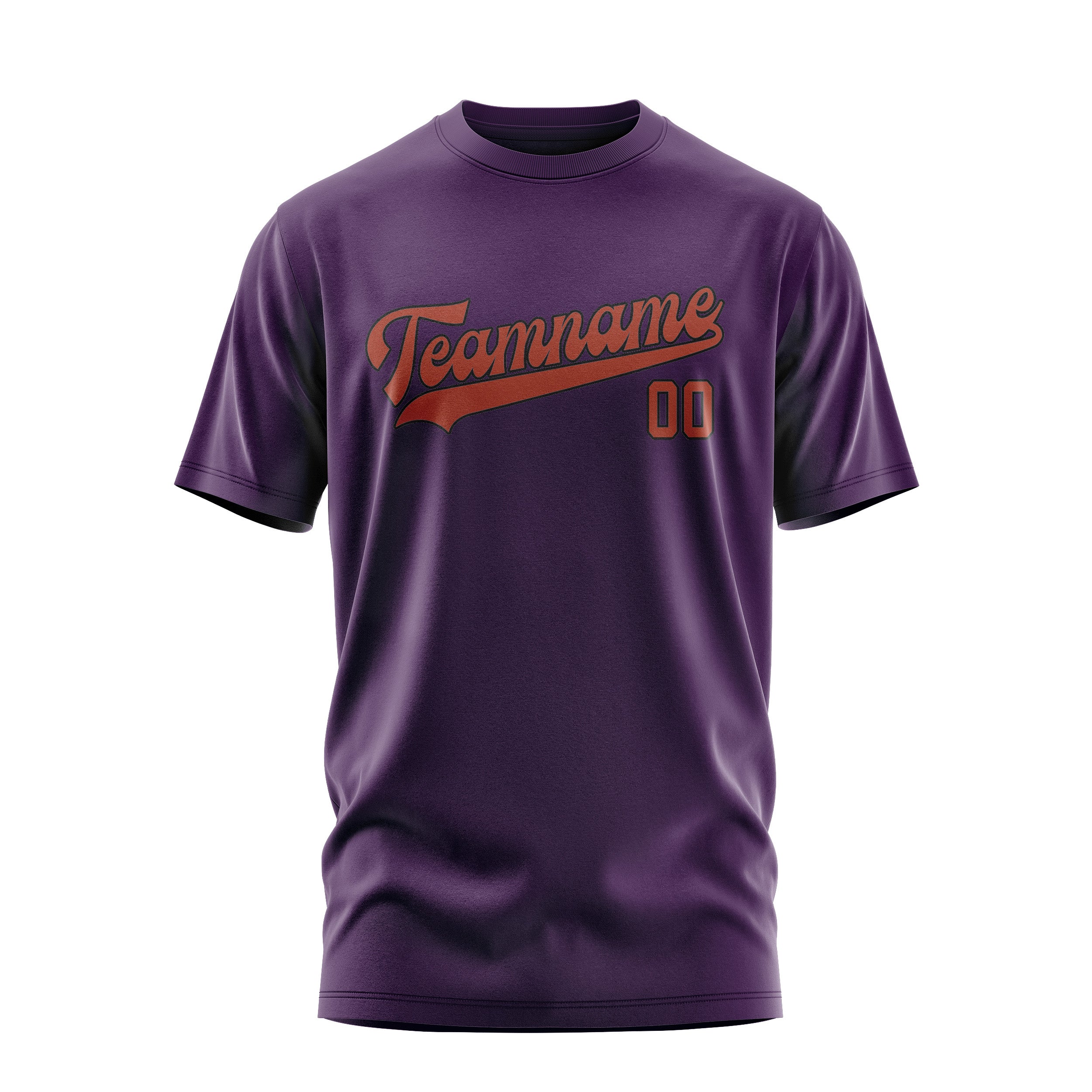 Maßgeschneidertes Lila Korallenrot T-Shirt