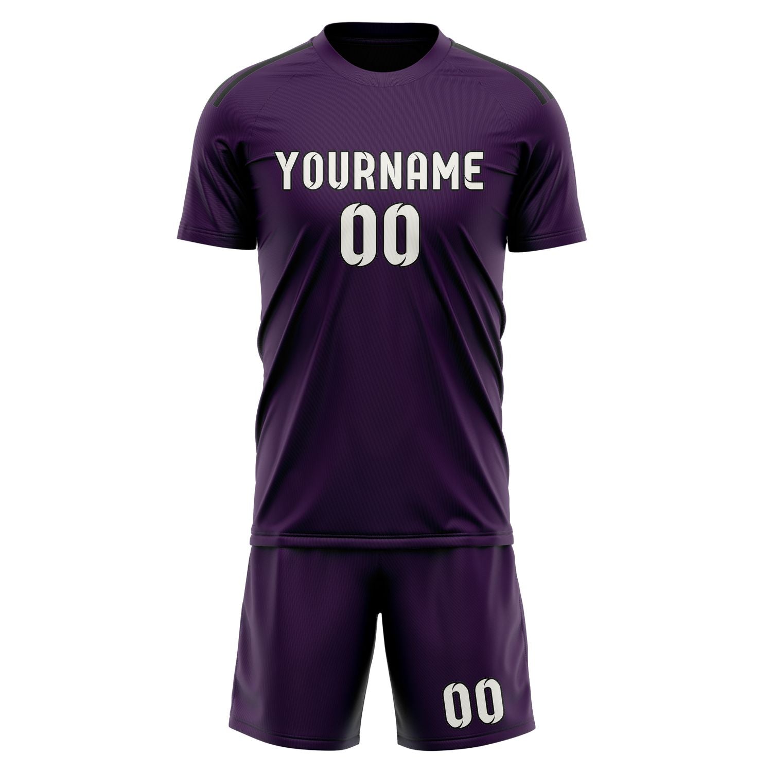Maßgeschneidertes Professionelles Lila Weiß Fußballtrikot-Set