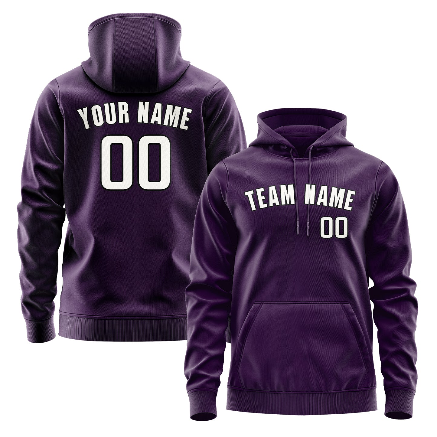 Maßgeschneidertes Lila Weiß Hoodie