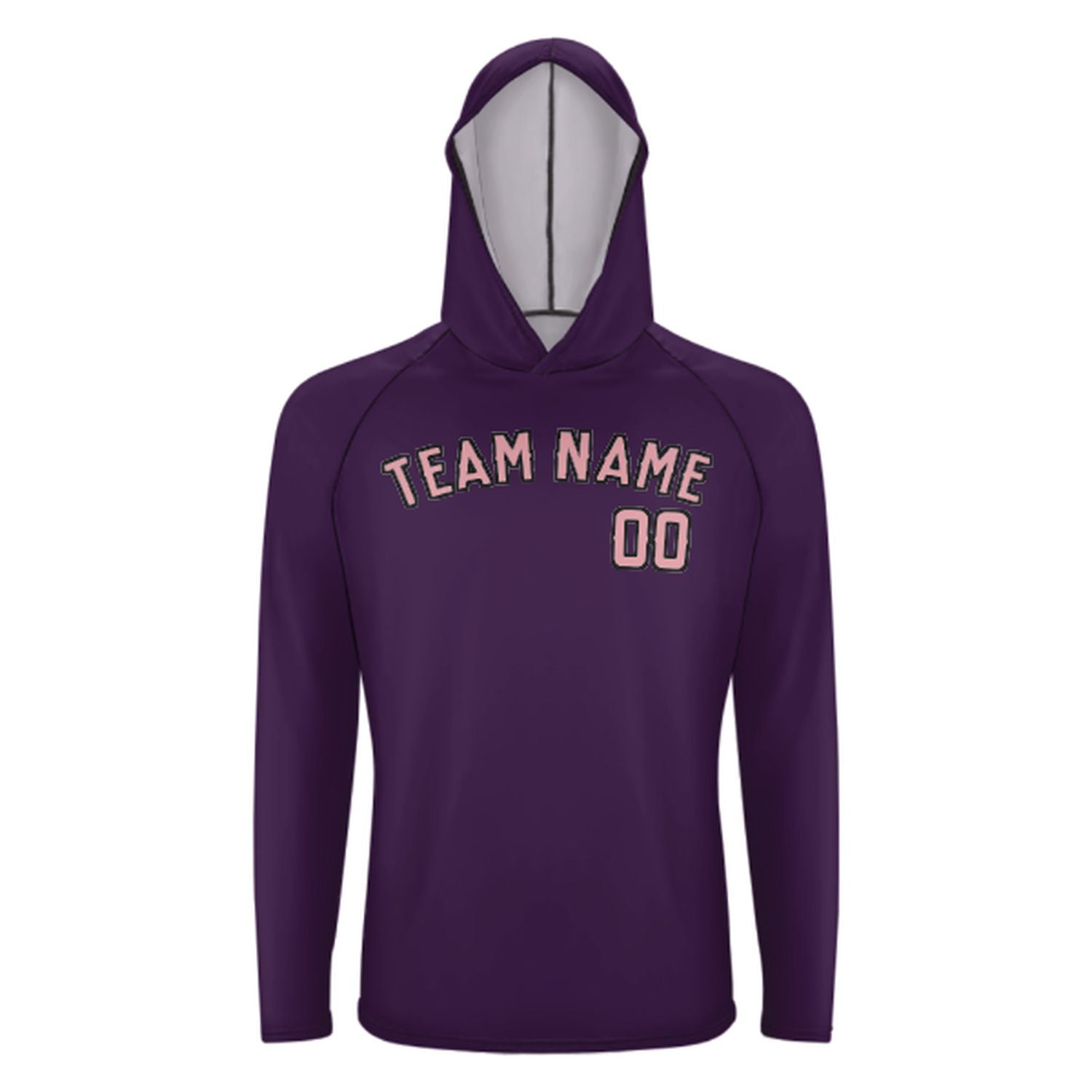 Prilagođeni ljubičasti ružičasti UV-Hoodie