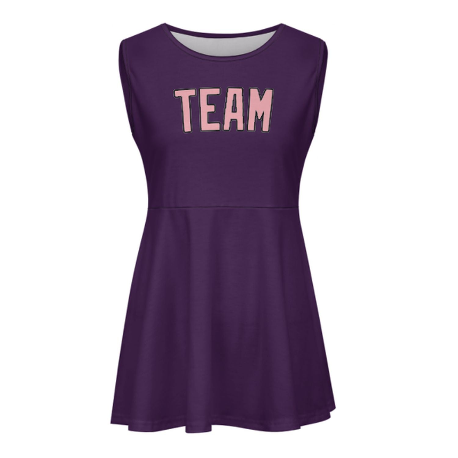 Abito da cheerleader viola e rosa personalizzato