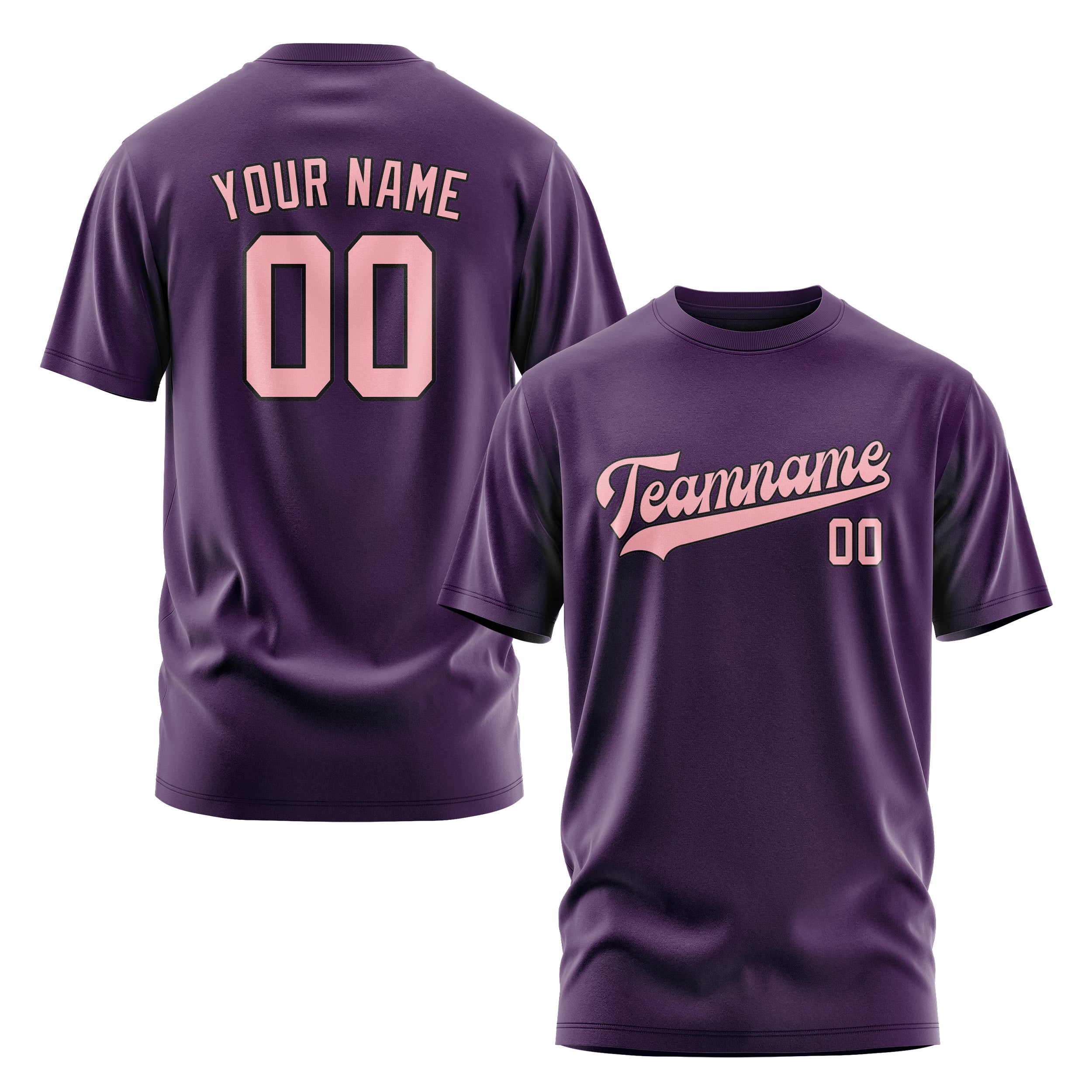 Maßgeschneidertes Lila Rosa T-Shirt