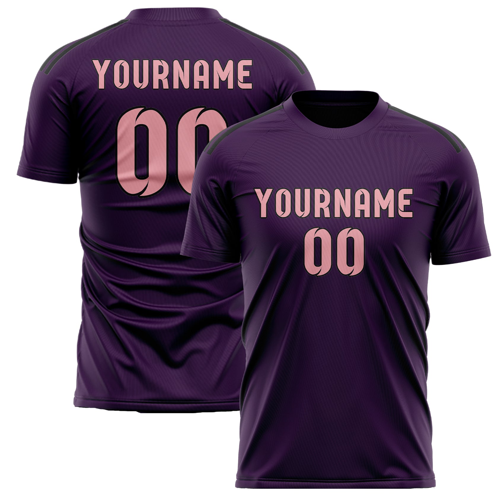Benutzerdefiniertes Professionelles Lila Rosa Fußballtrikot
