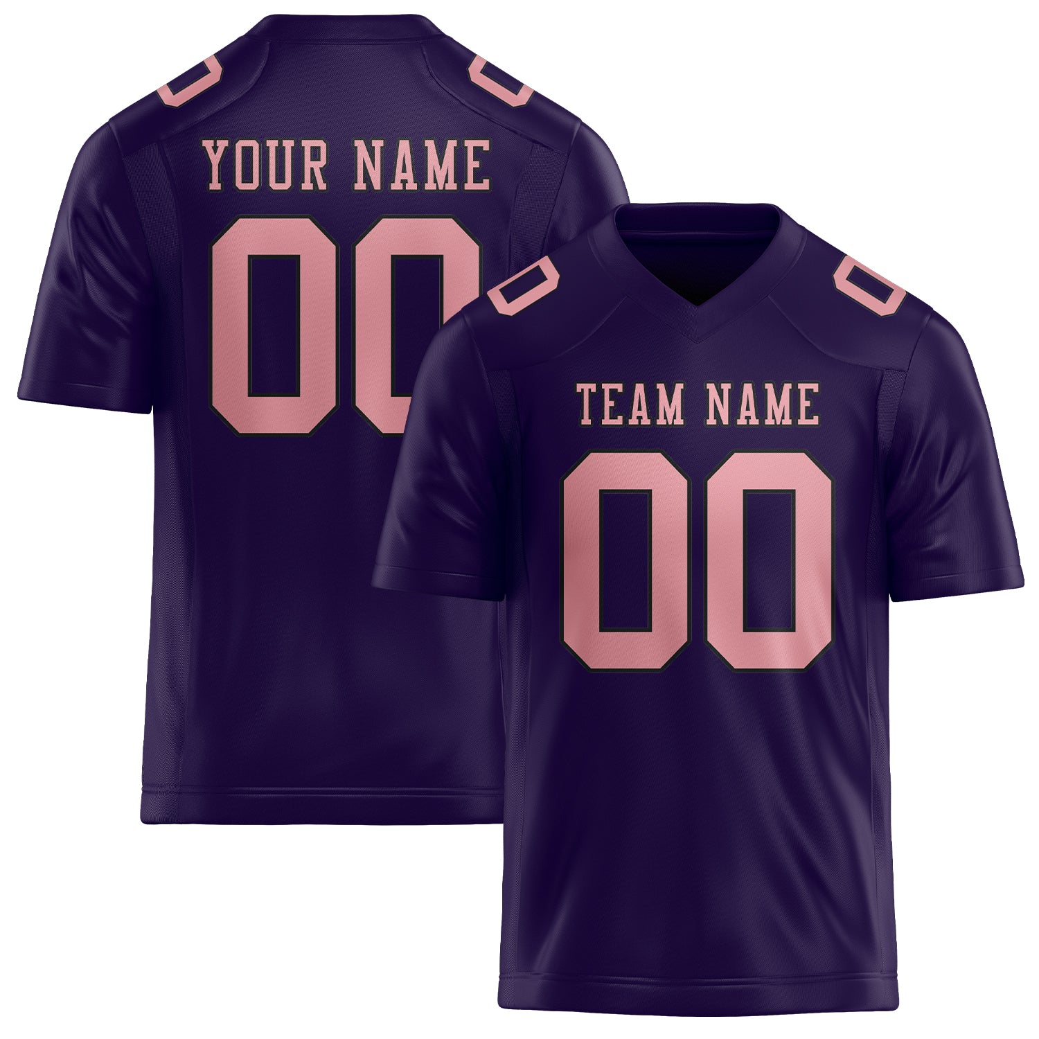 Maßgeschneidertes Professionelles Lila Rosa Rugbytrikot