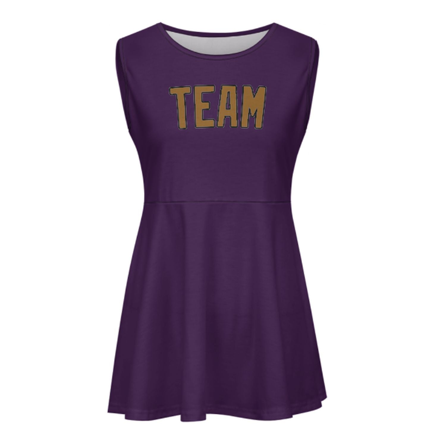 Abito da cheerleader viola kaki personalizzato