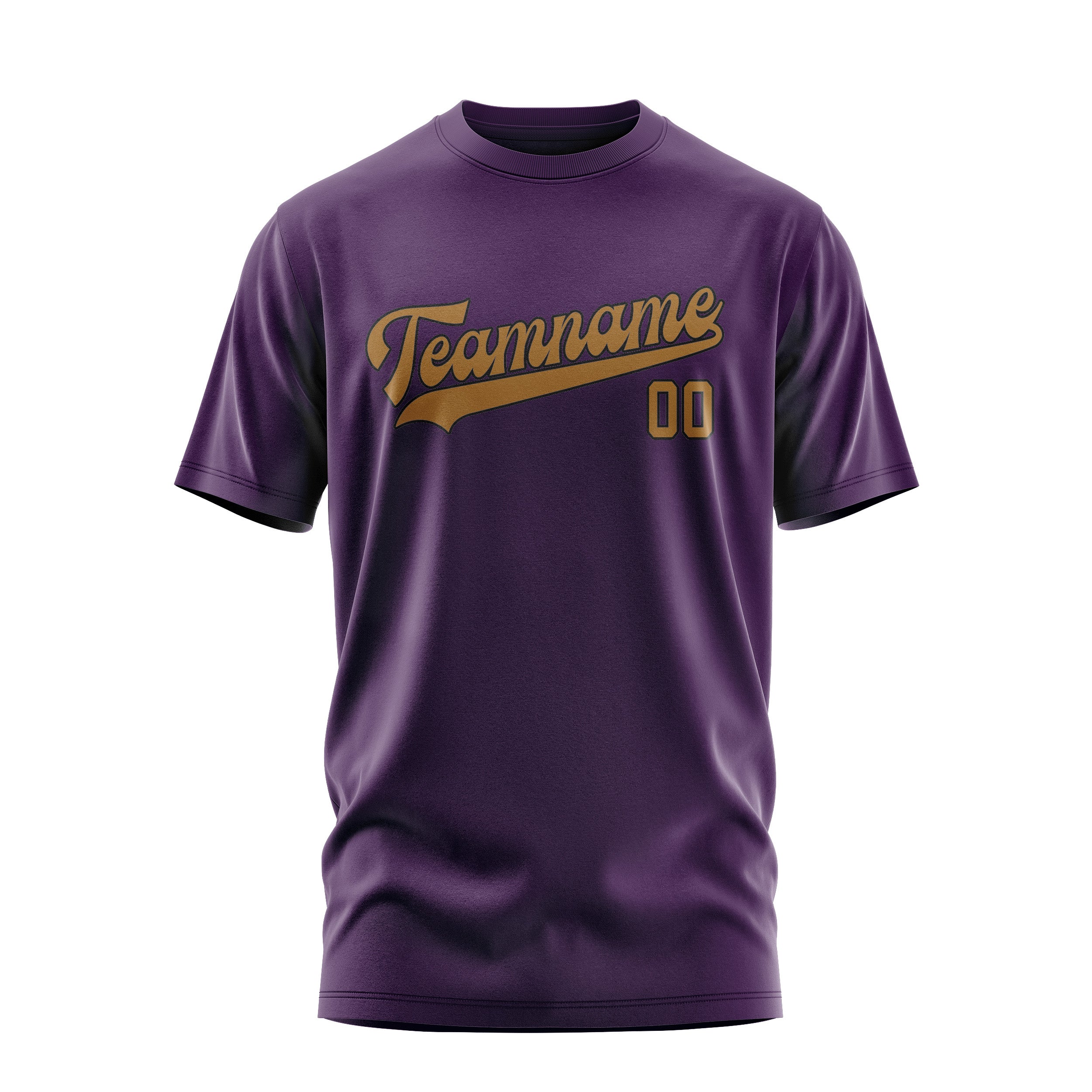 Maßgeschneidertes Lila Khaki T-Shirt