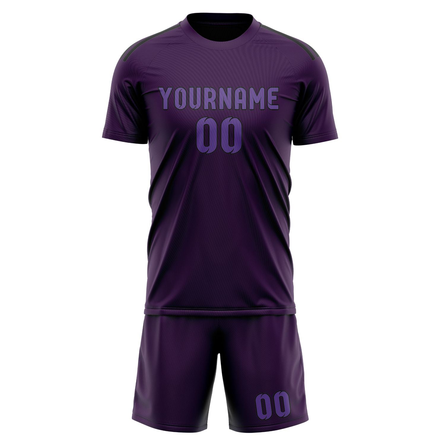 Maßgeschneidertes Professionelles Lila Lavendel Fußballtrikot-Set