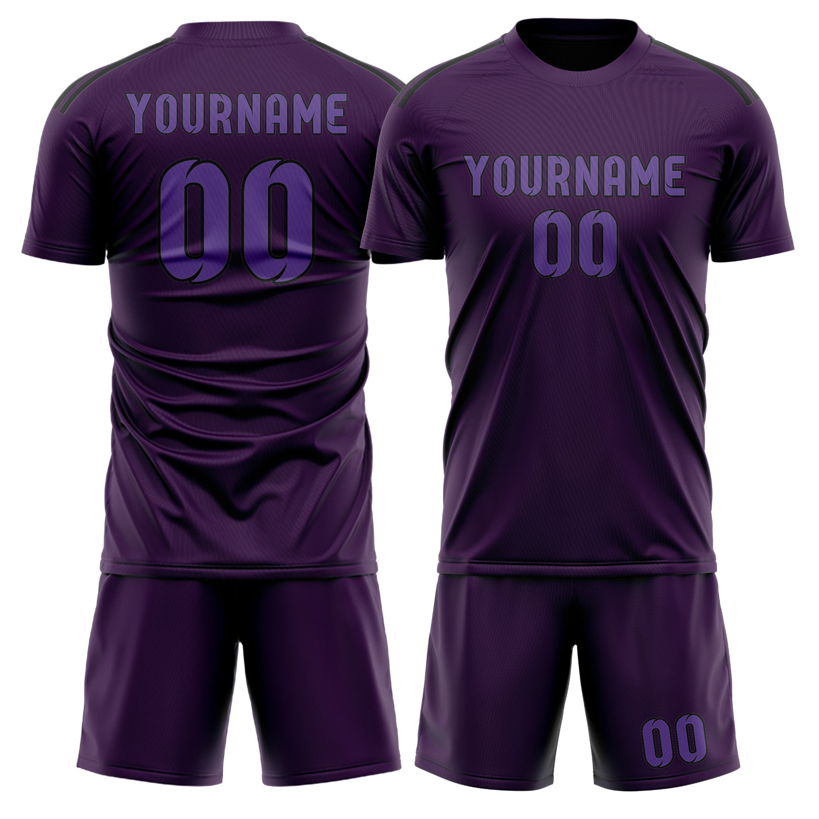 Maßgeschneidertes Professionelles Lila Lavendel Fußballtrikot-Set