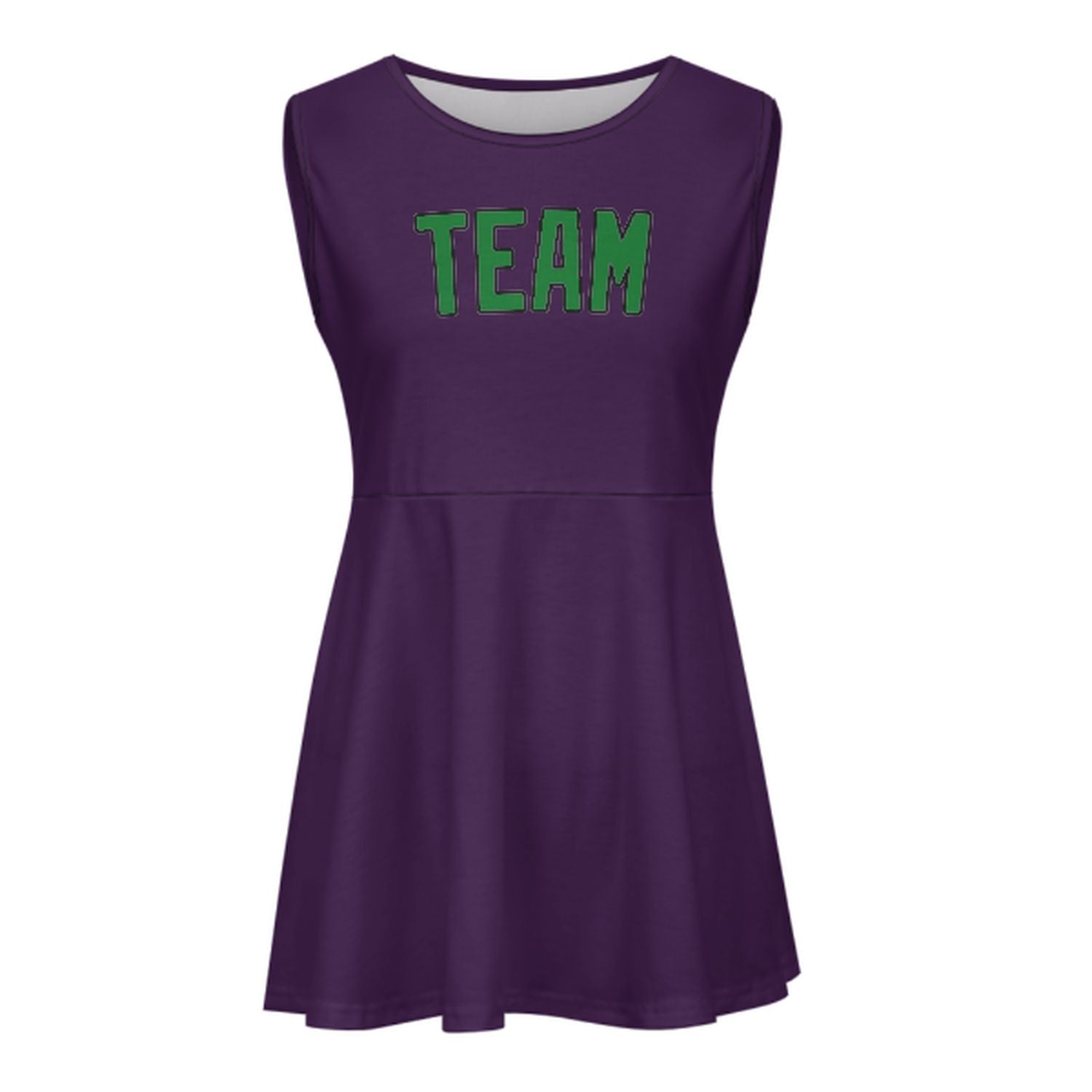 Maßgeschneidertes Lila Smaragdgrün Cheerleader-Kleid