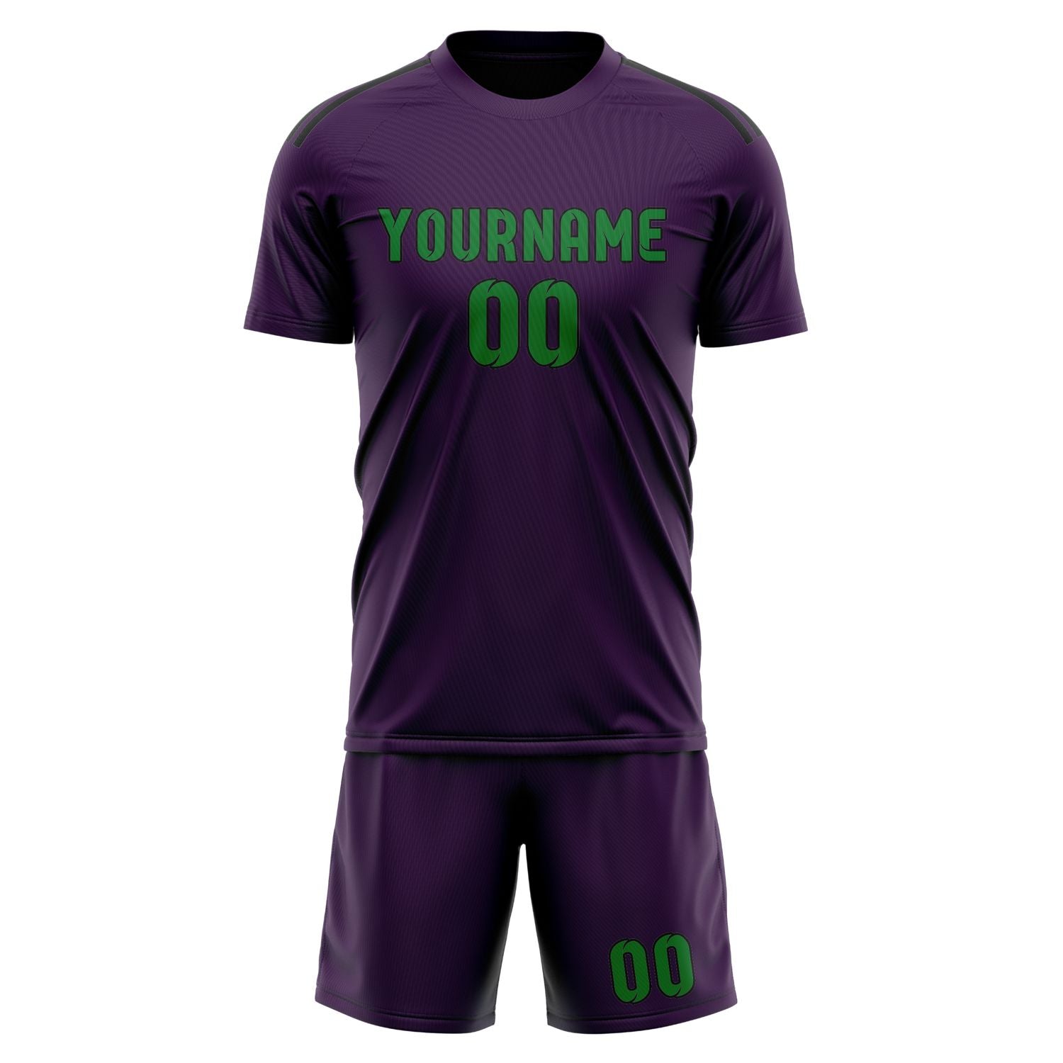 Maßgeschneidertes Professionelles Lila Smaragdgrün Fußballtrikot-Set