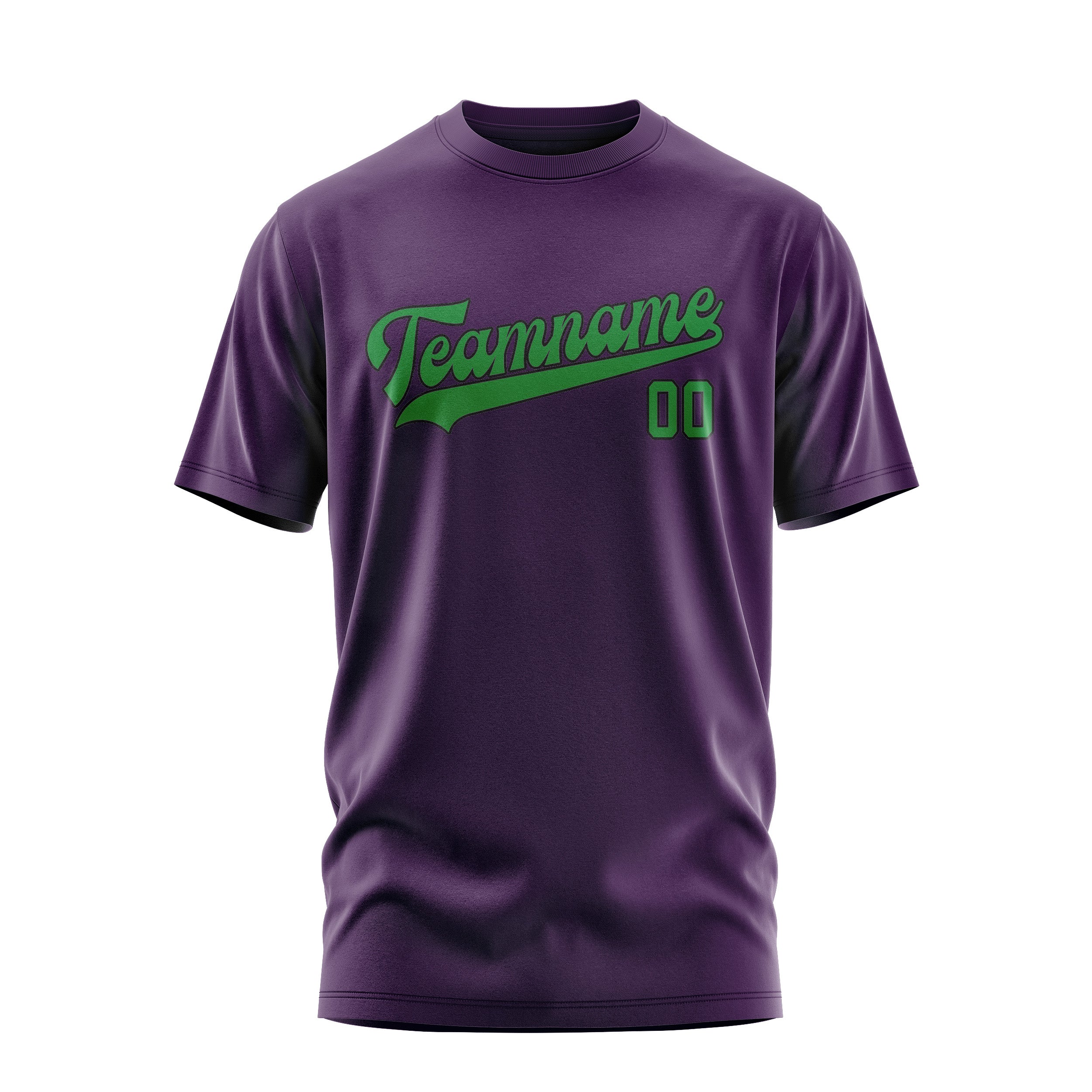 Maßgeschneidertes Lila Smaragdgrün T-Shirt
