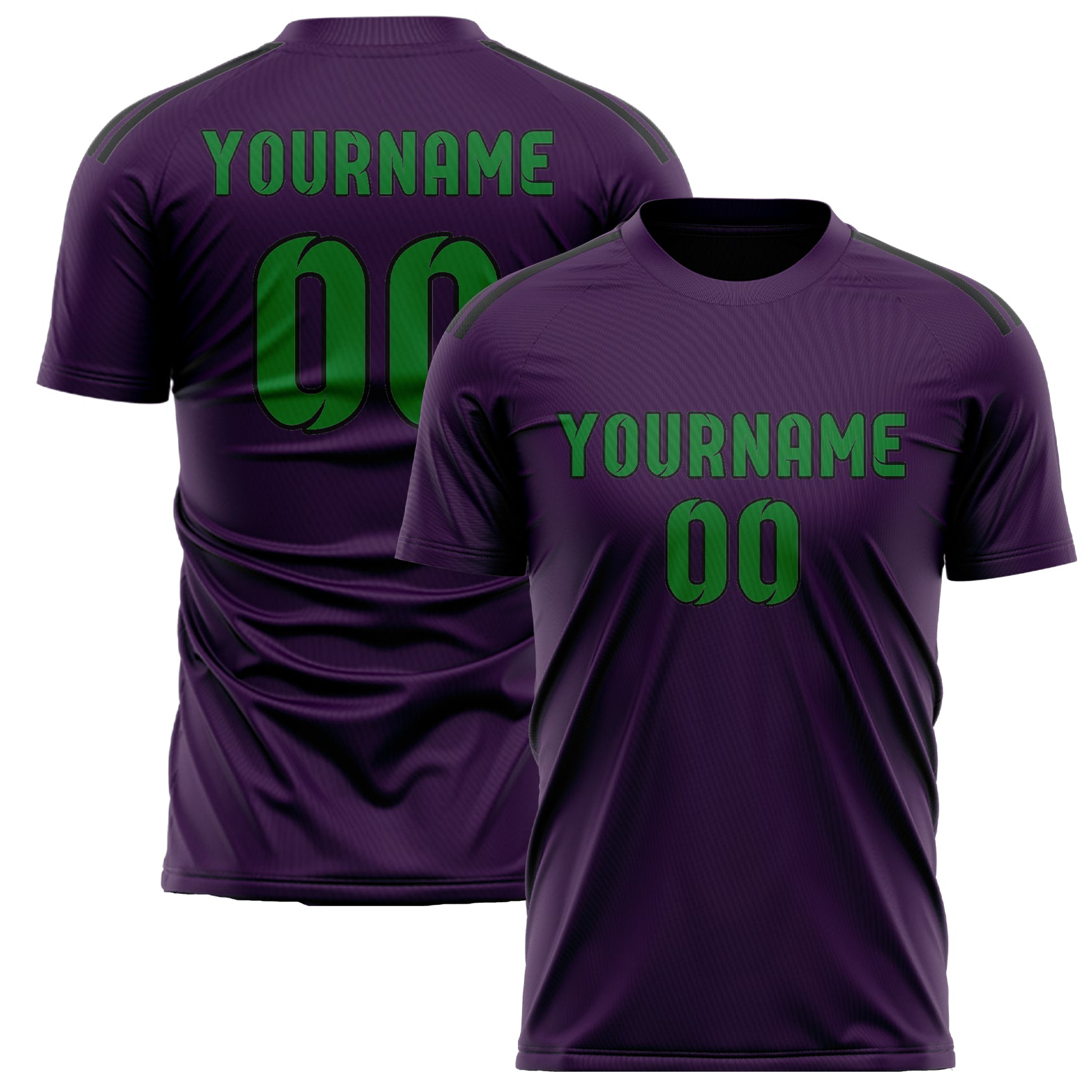 Benutzerdefiniertes Professionelles Lila Smaragdgrün Fußballtrikot