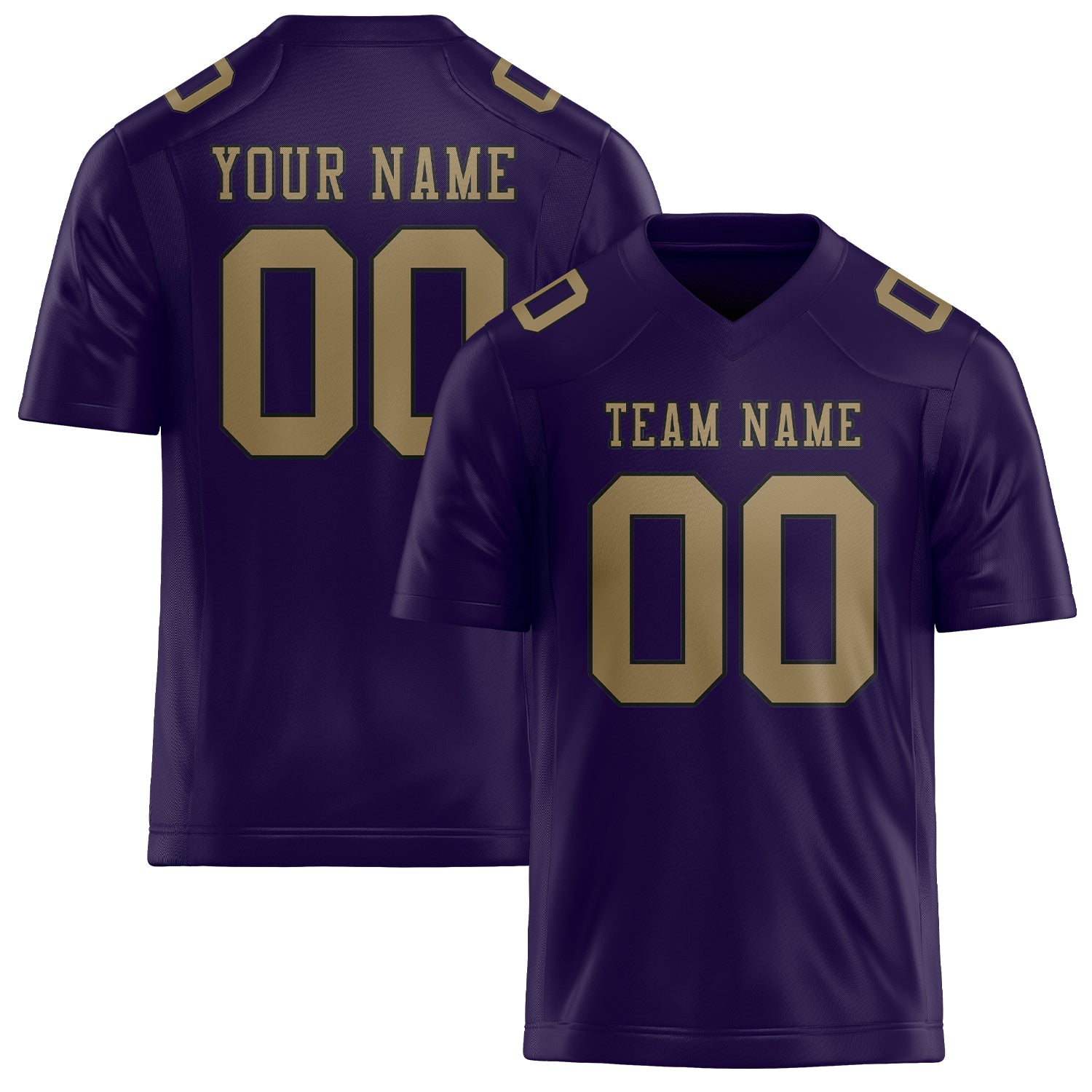 Maßgeschneidertes Professionelles Lila Hellkhaki Rugbytrikot