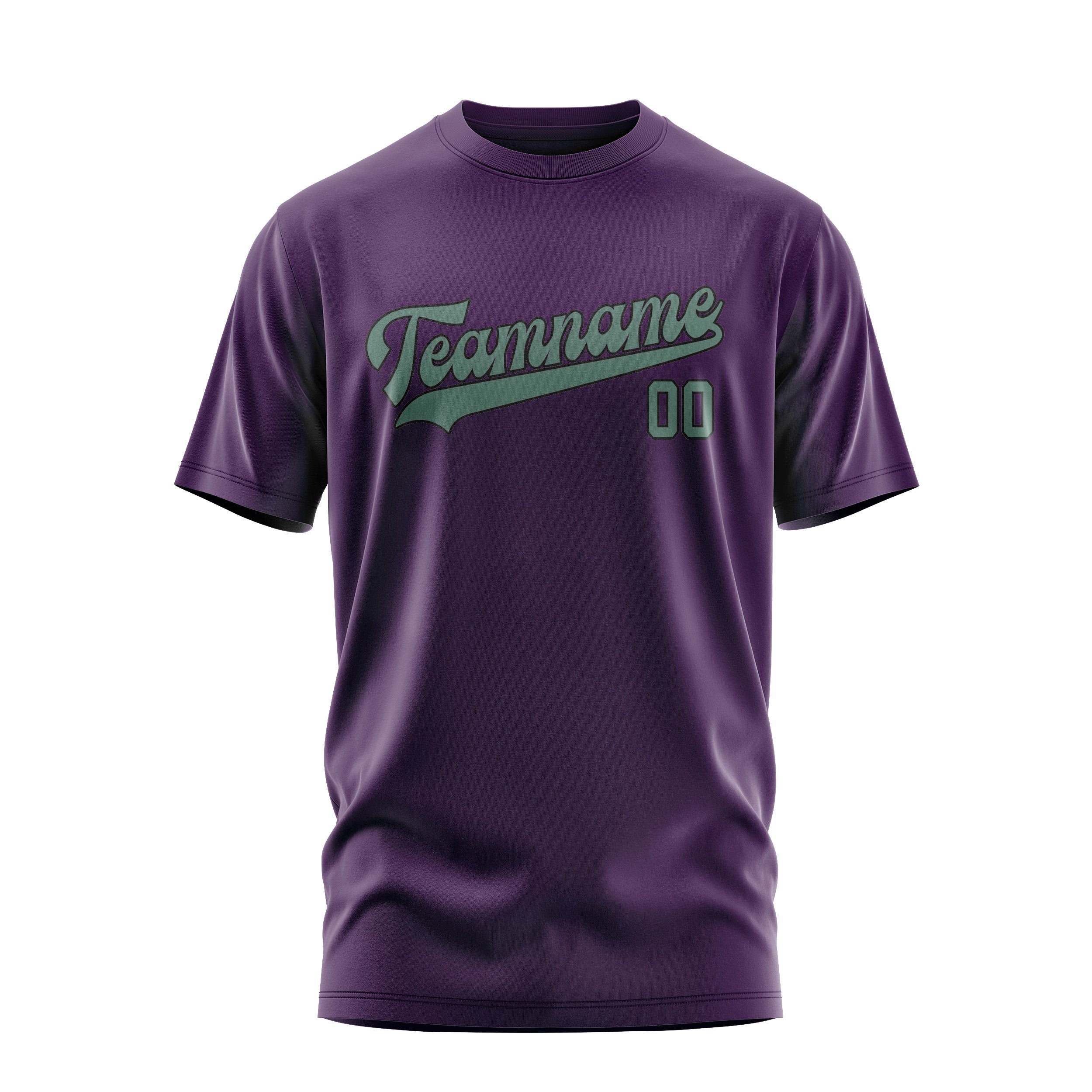 Maßgeschneidertes Lila Blaugrün T-Shirt
