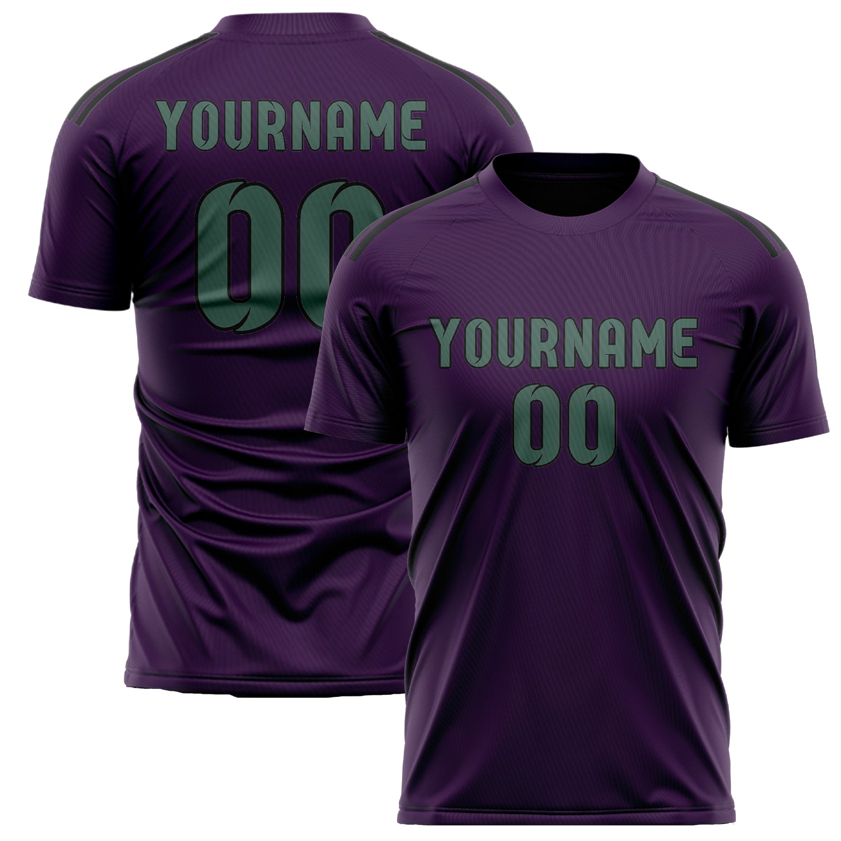 Benutzerdefiniertes Professionelles Lila Blaugrün Fußballtrikot