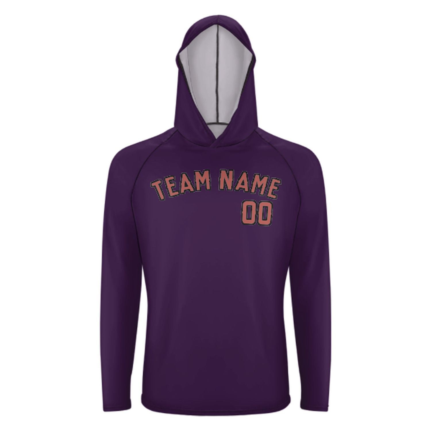 Maßgeschneidertes Lila Kupferrose UV-Hoodie