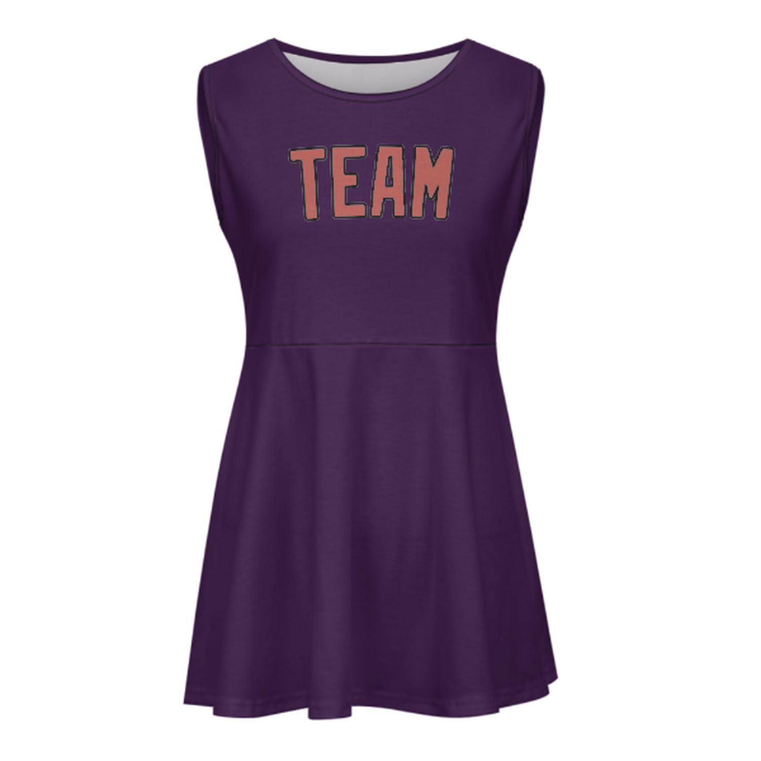 Maßgeschneidertes Lila Kupferrose Cheerleader-Kleid
