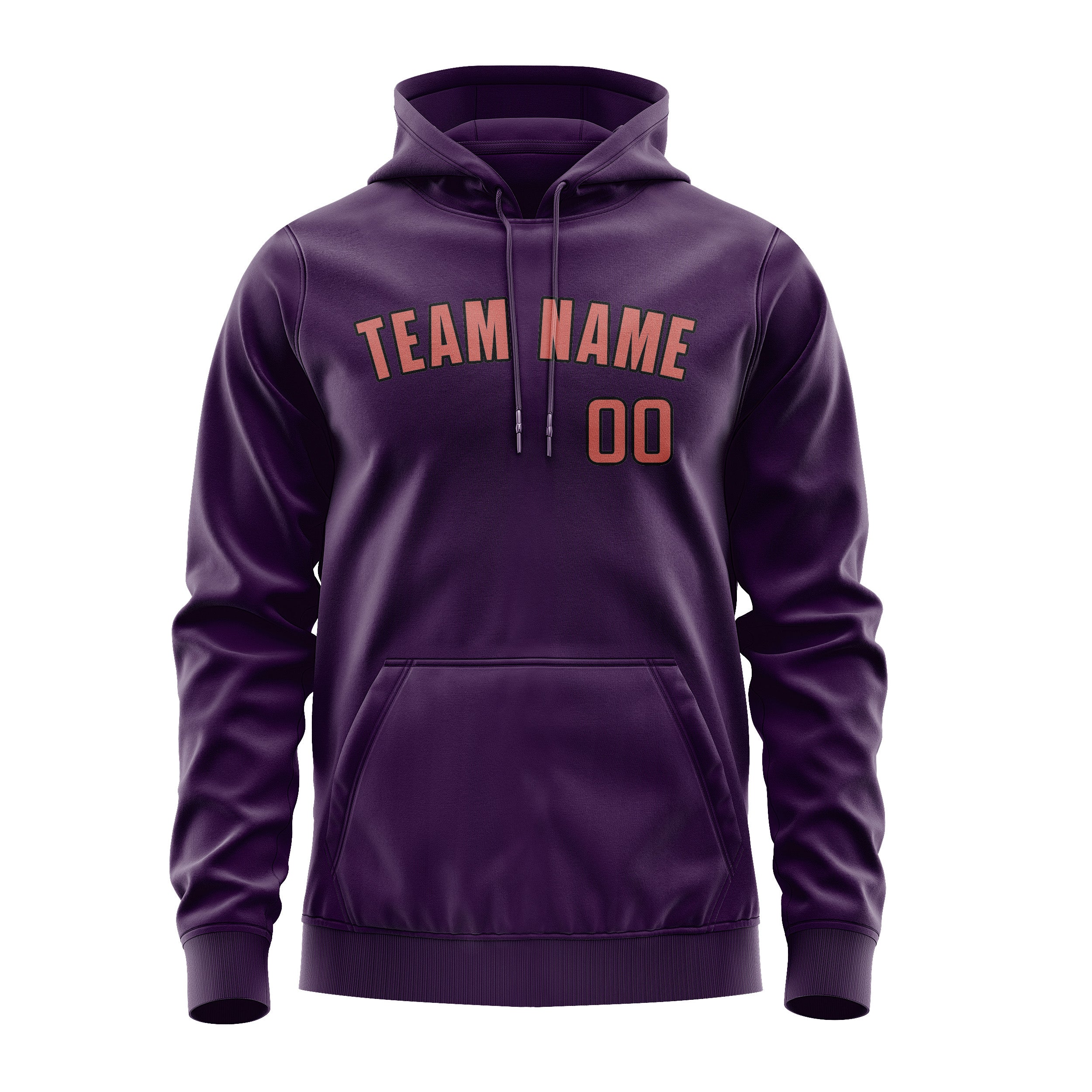 Maßgeschneidertes Lila Kupferrose Hoodie