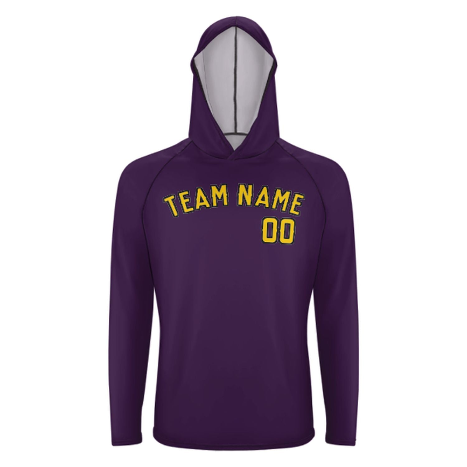 Maßgeschneidertes Lila Gold UV-Hoodie