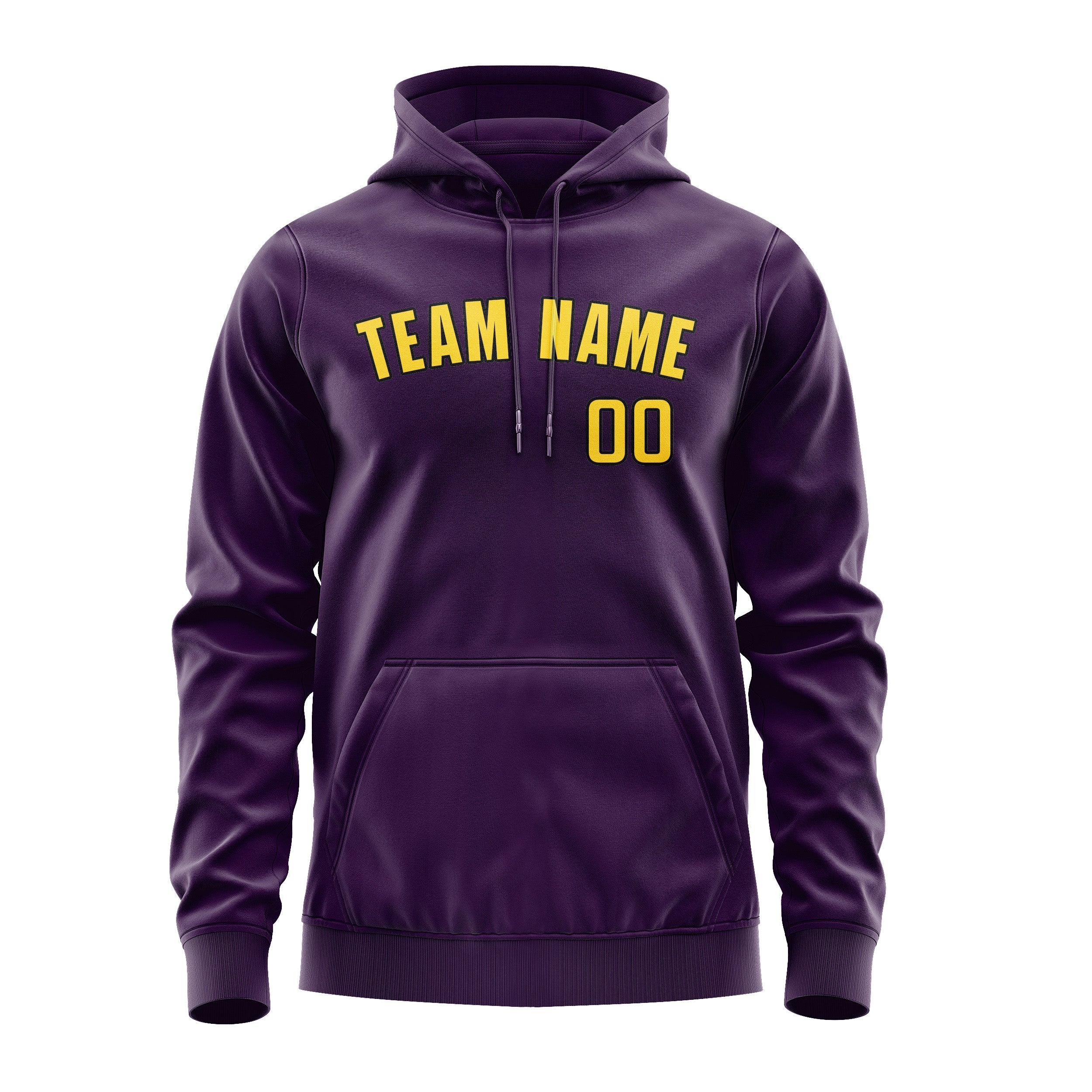 Maßgeschneidertes Lila Gold Hoodie