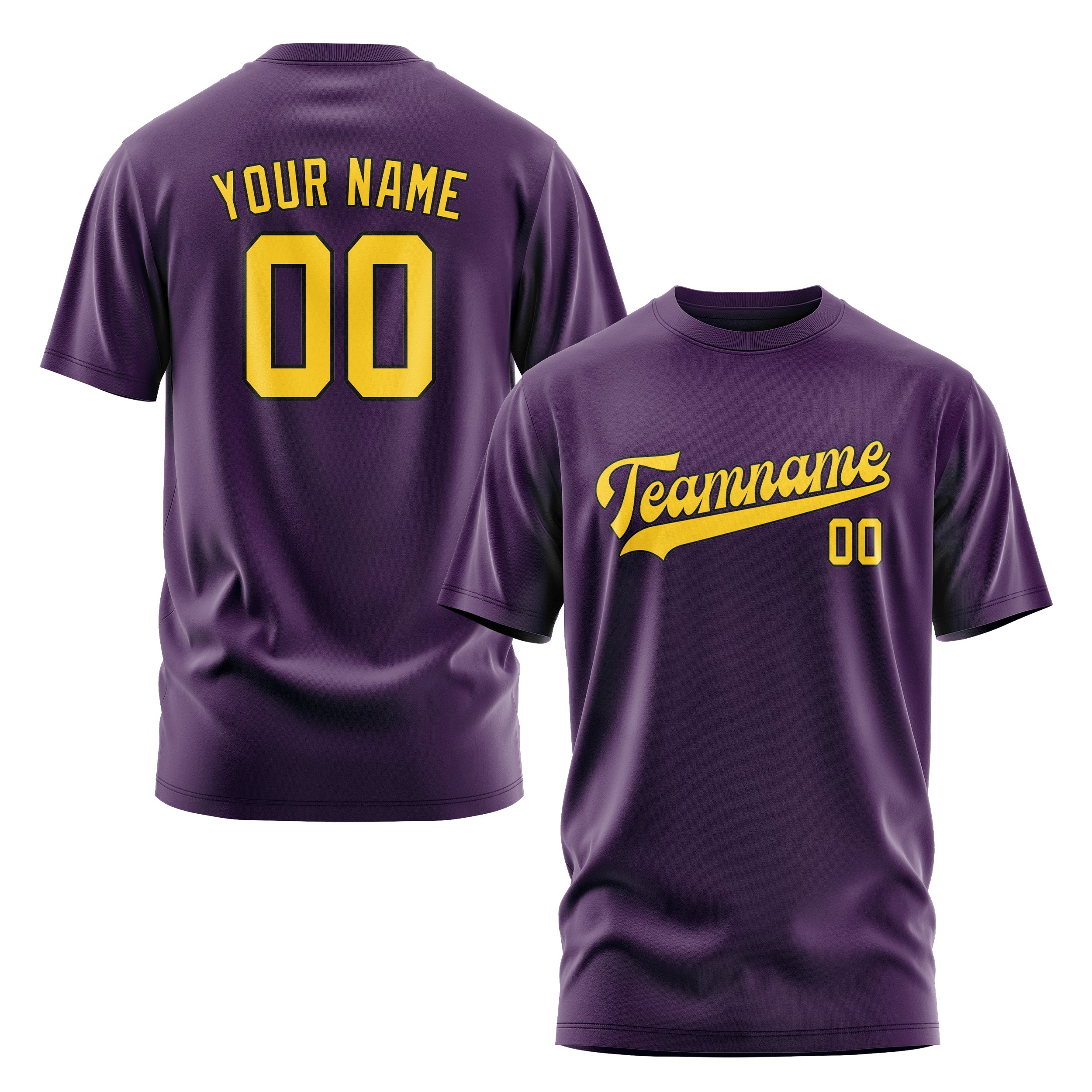 Maßgeschneidertes Lila Gold T-Shirt