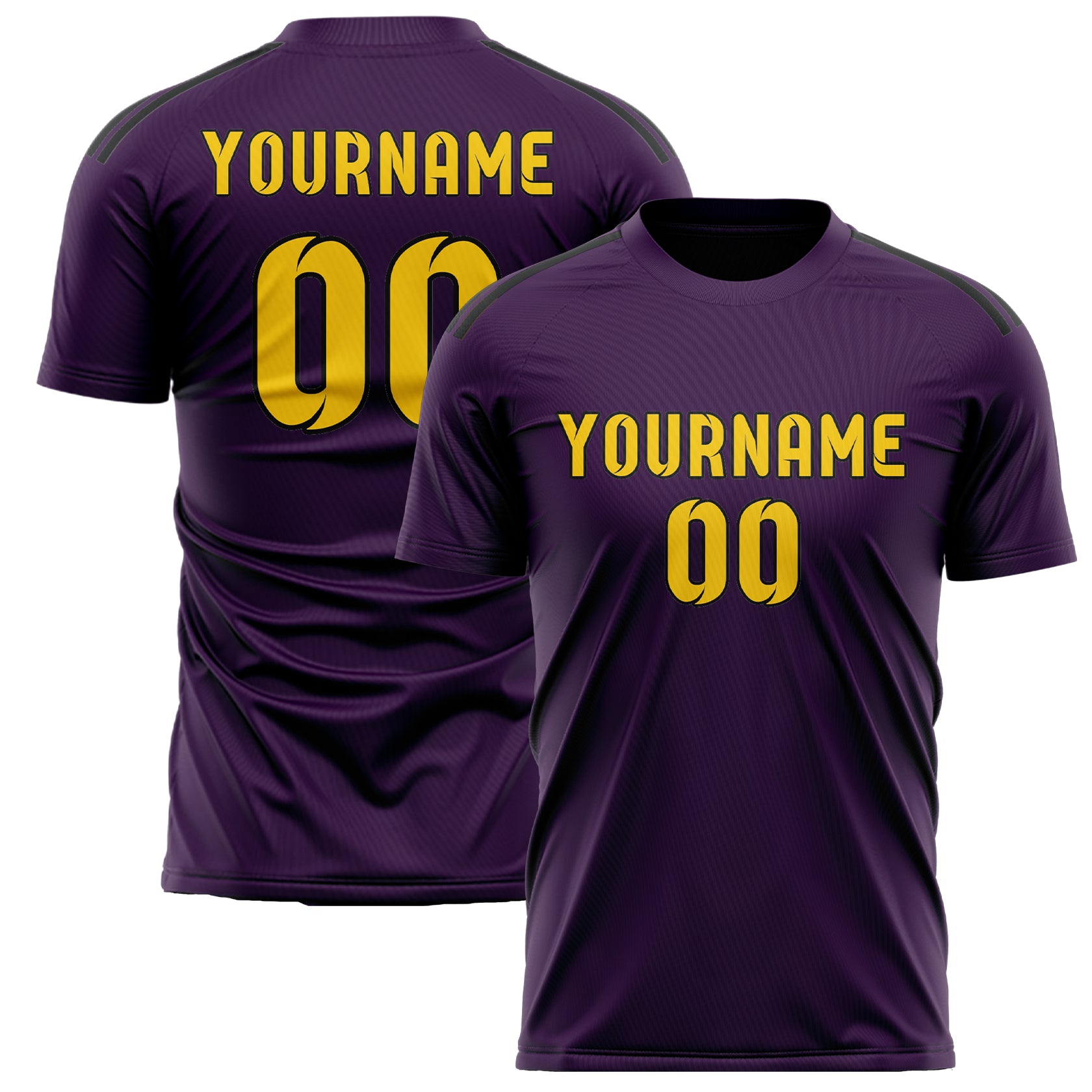 Benutzerdefiniertes Professionelles Lila Gold Fußballtrikot