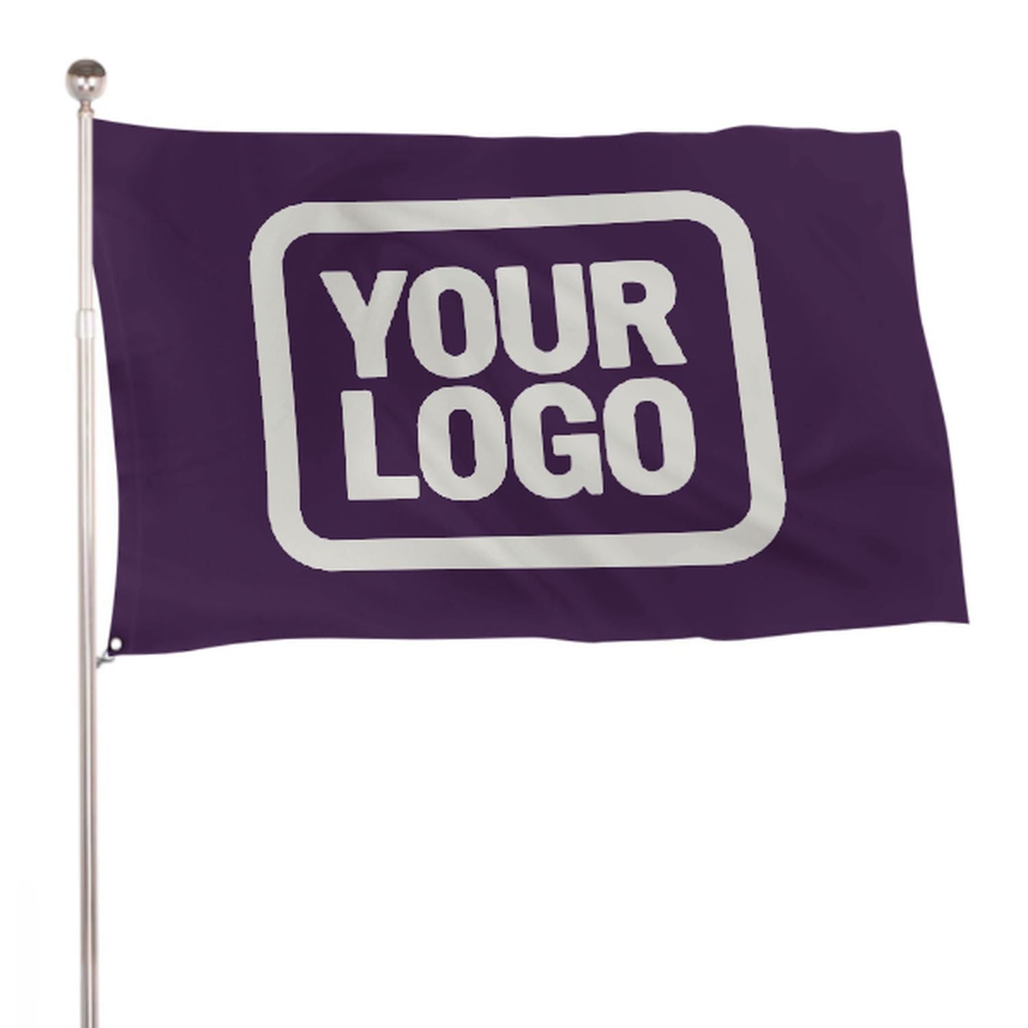 Maßgeschneidertes Lila Weiß Flagge