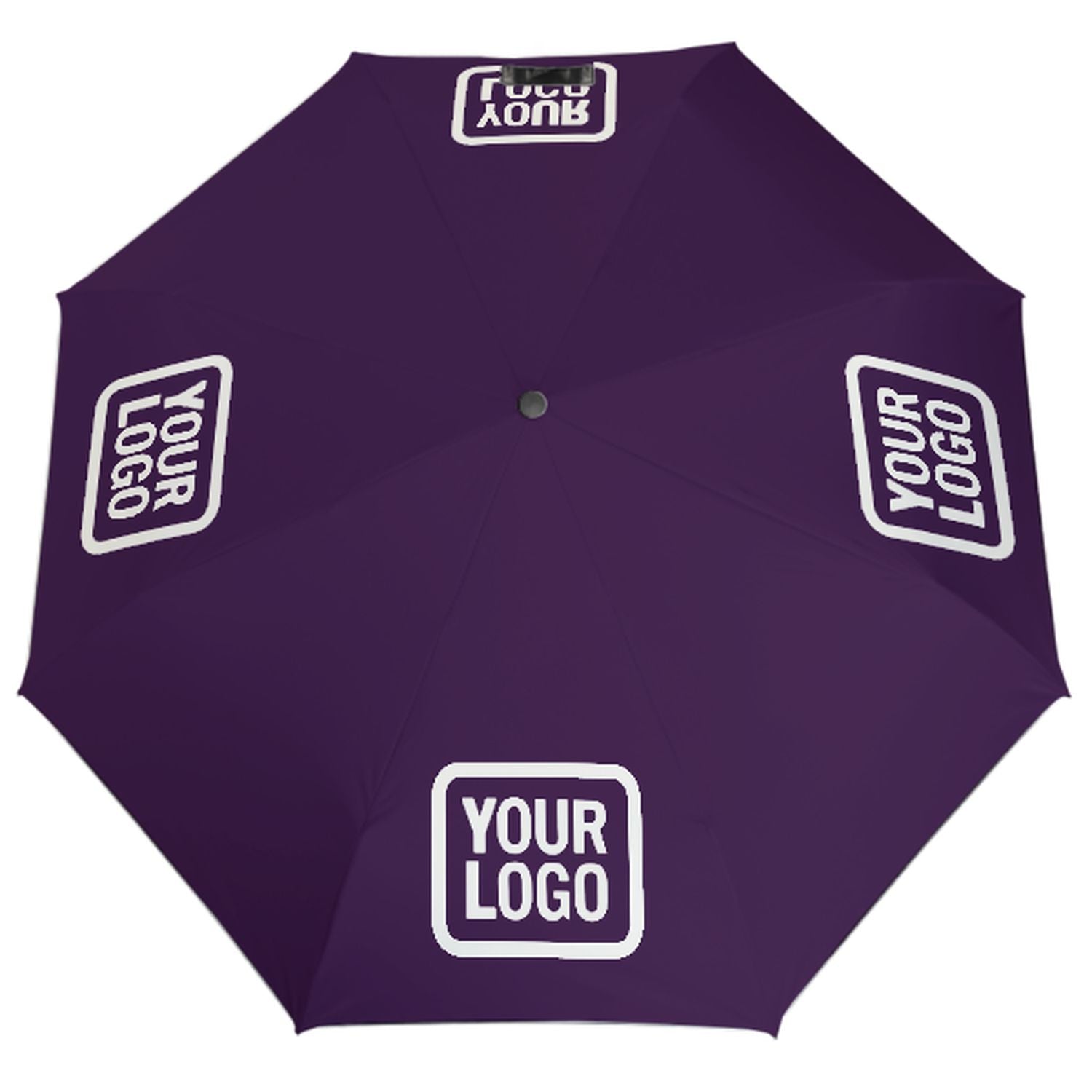 Maßgeschneidertes Lila Weiß Automatik-Regenschirm