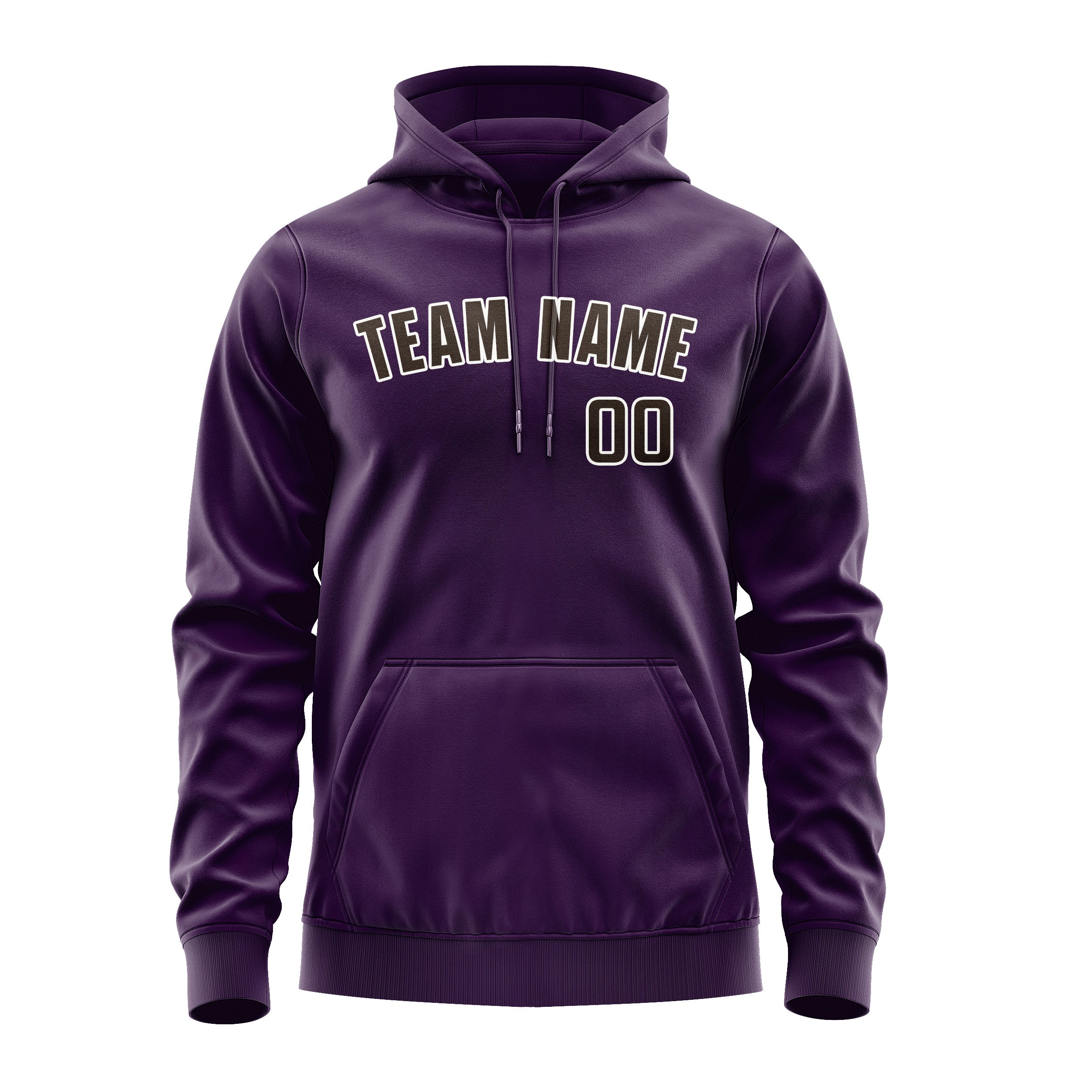 Maßgeschneidertes Lila Braun Hoodie