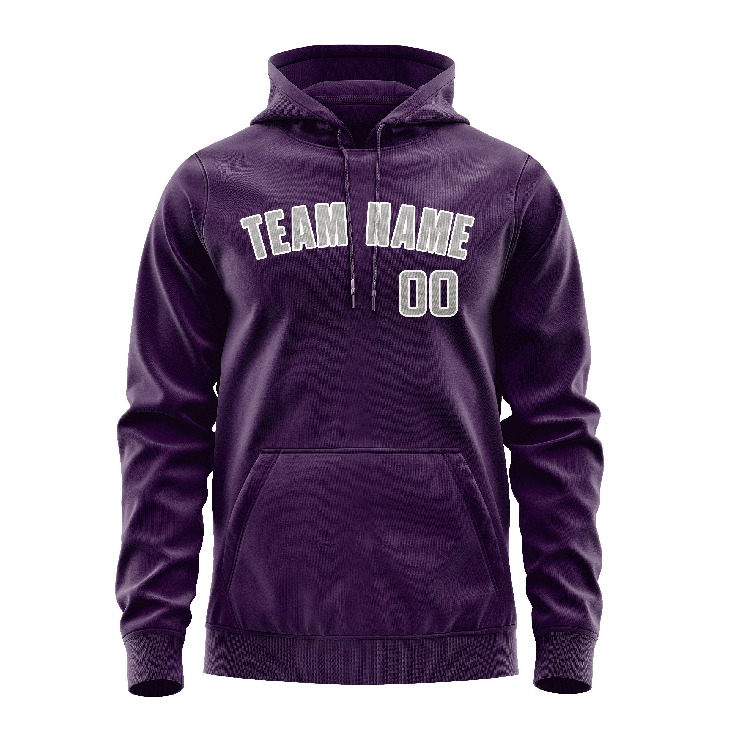 Maßgeschneidertes Lila Grau Hoodie