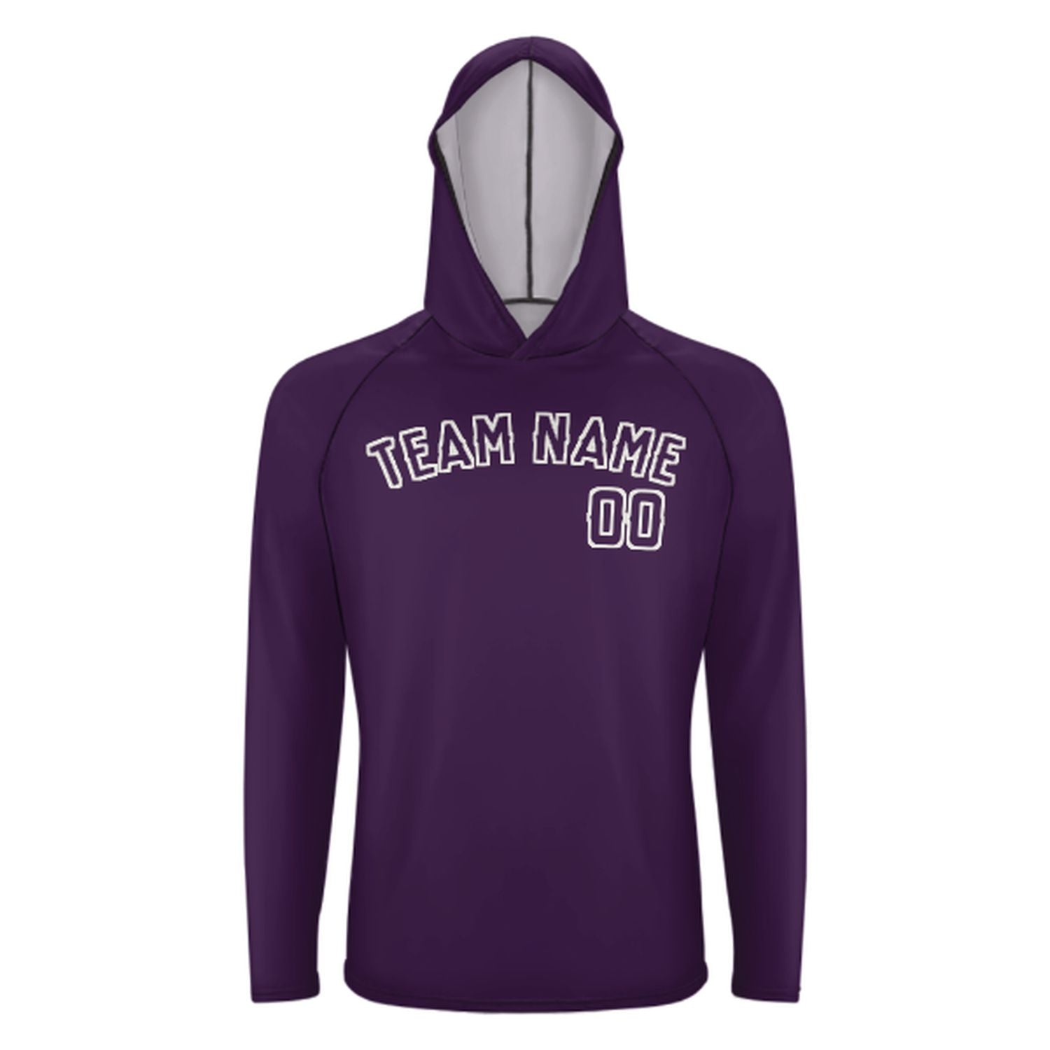 Maßgeschneidertes Lila Lila UV-Hoodie