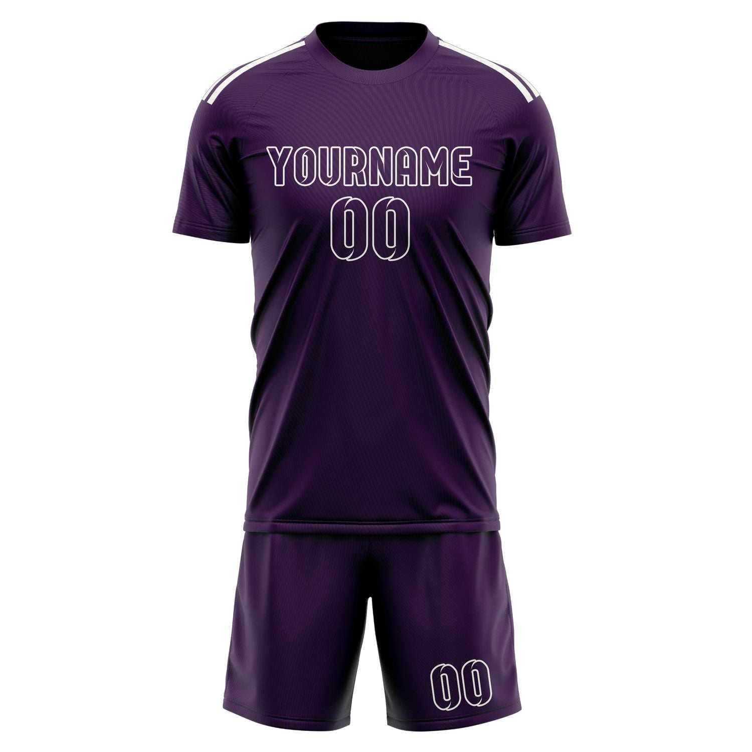 Maßgeschneidertes Professionelles Lila Lila Fußballtrikot-Set