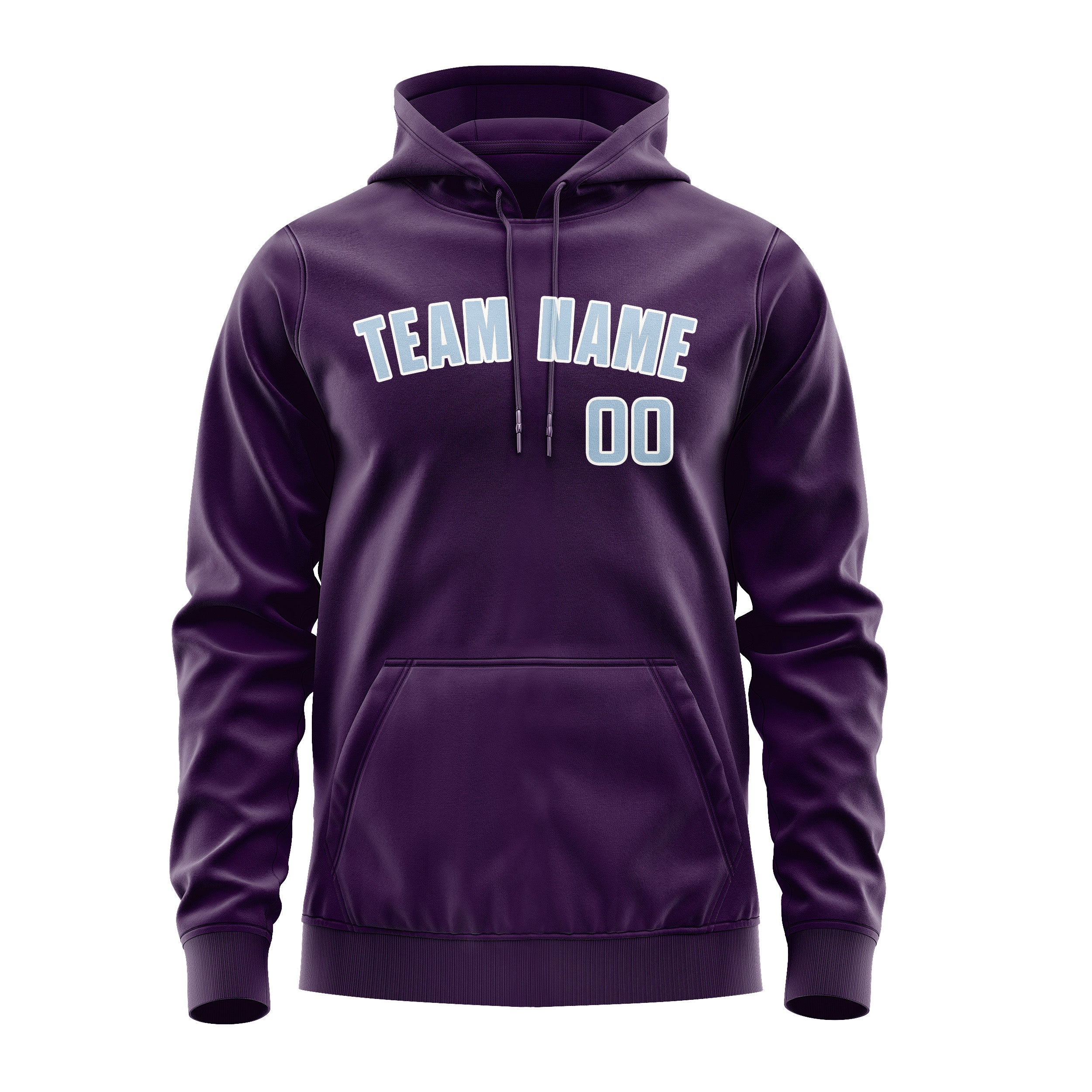 Maßgeschneidertes Lila Hellblau Hoodie