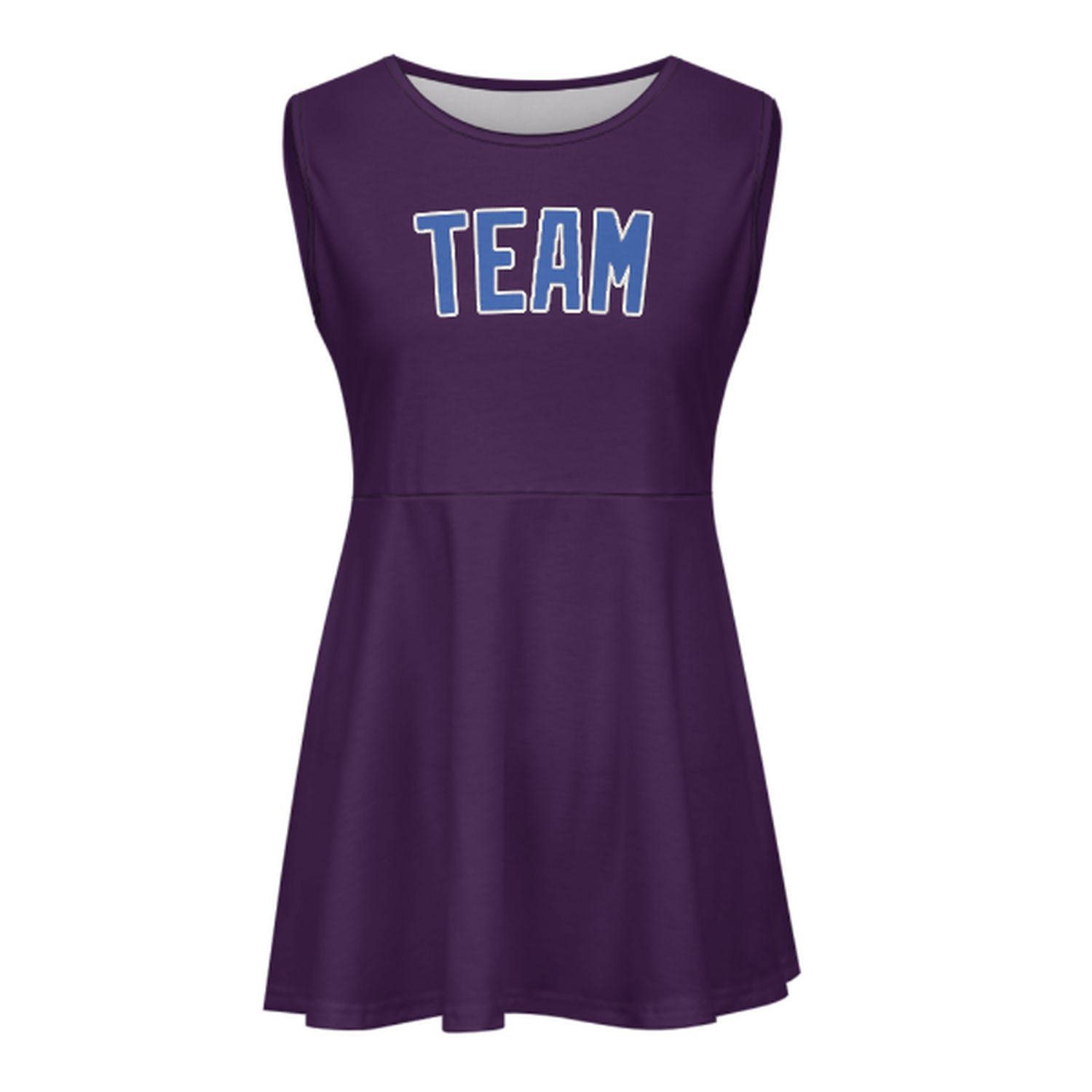 Maßgeschneidertes Lila Himmelblau Cheerleader-Kleid