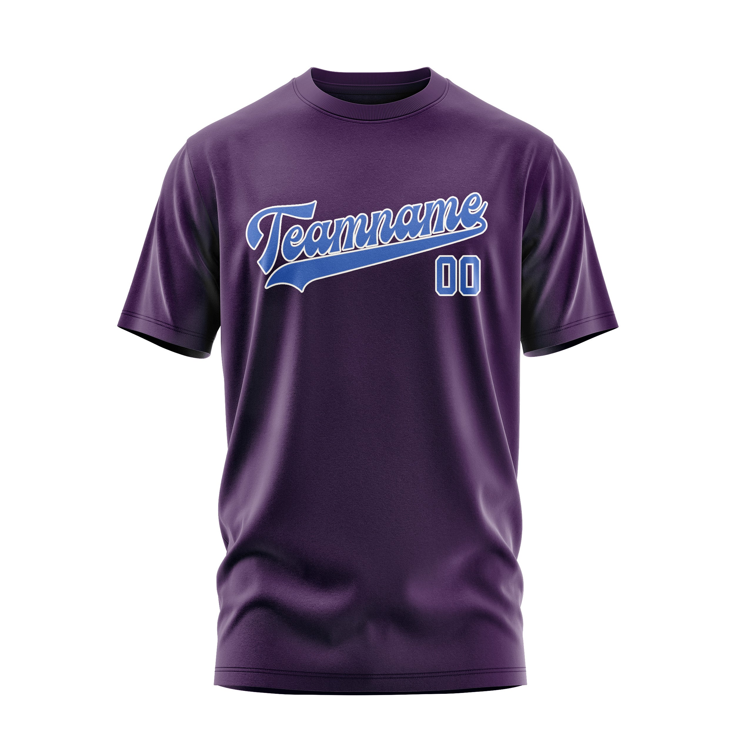 Maßgeschneidertes Lila Himmelblau T-Shirt