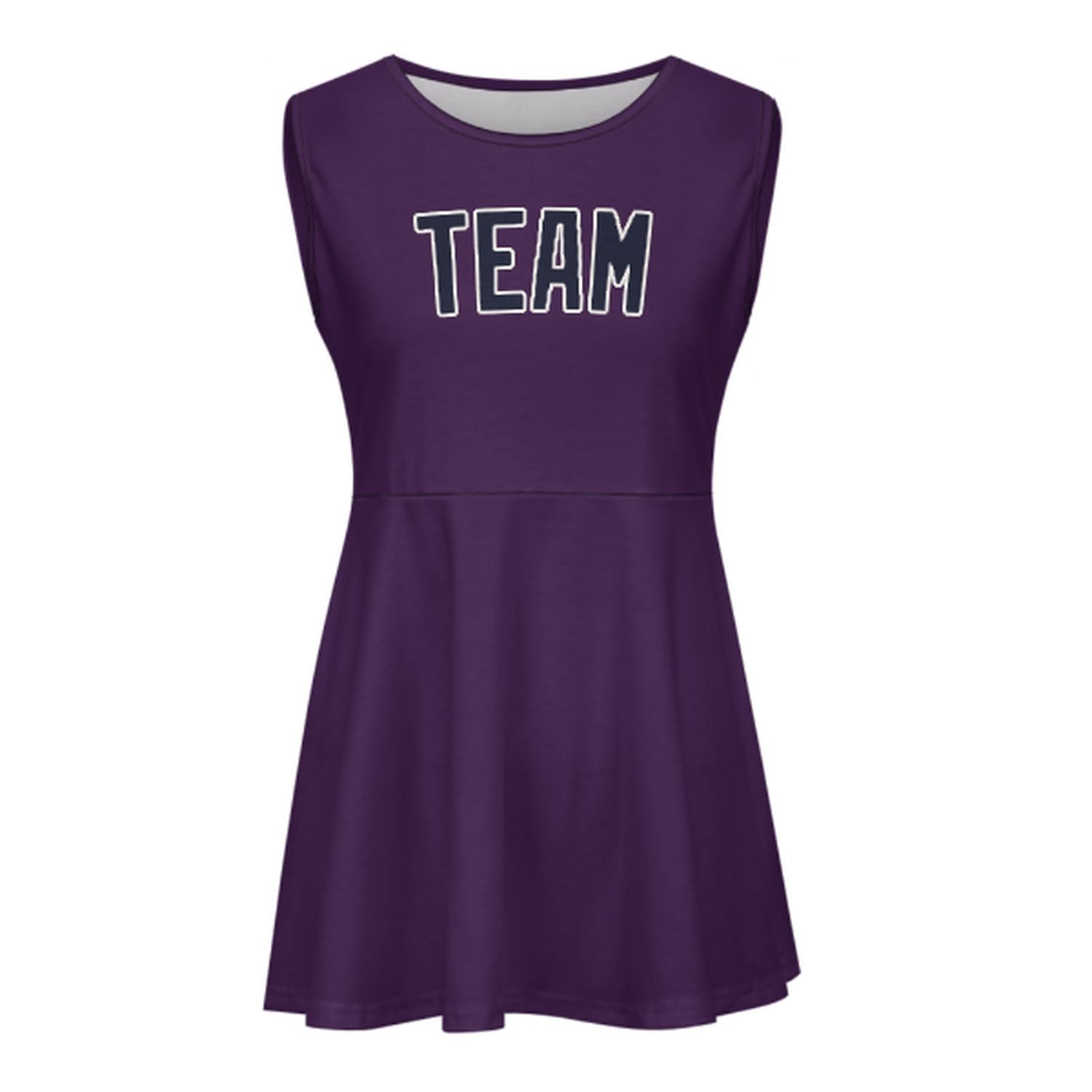 Maßgeschneidertes Lila Stahlblau Cheerleader-Kleid