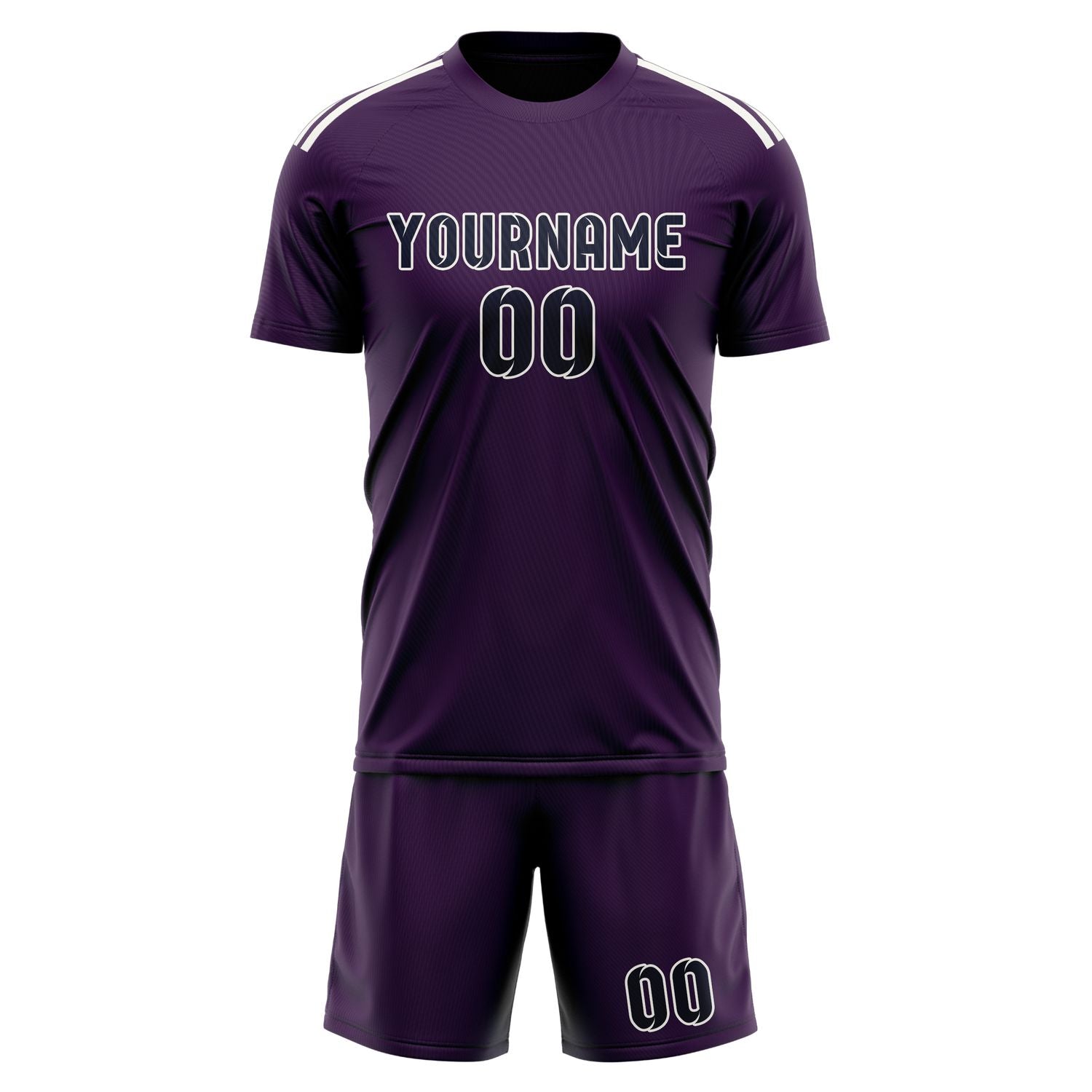 Maßgeschneidertes Professionelles Lila Stahlblau Fußballtrikot-Set