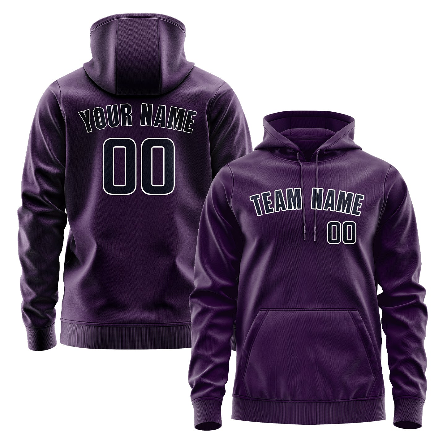 Maßgeschneidertes Lila Stahlblau Hoodie
