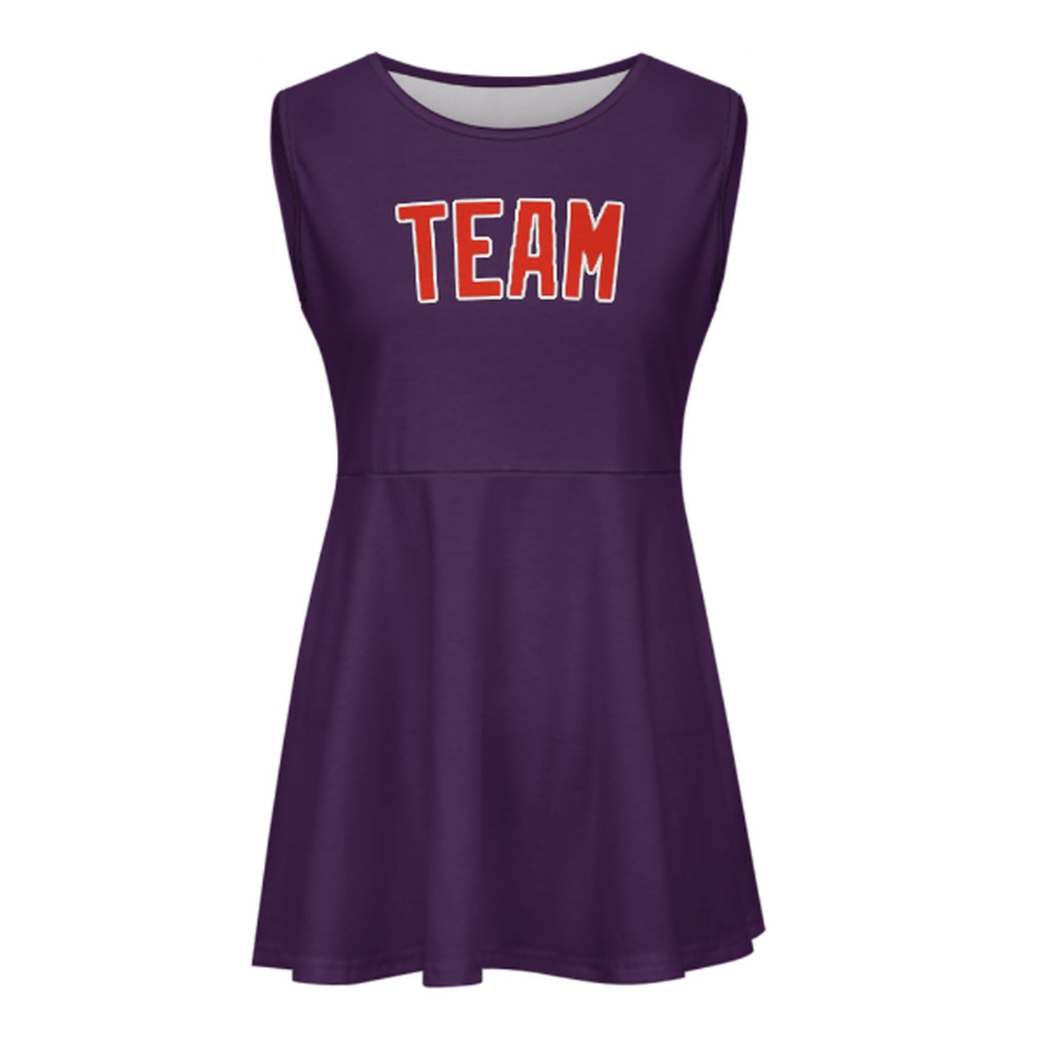 Maßgeschneidertes Lila Orangerot Cheerleader-Kleid
