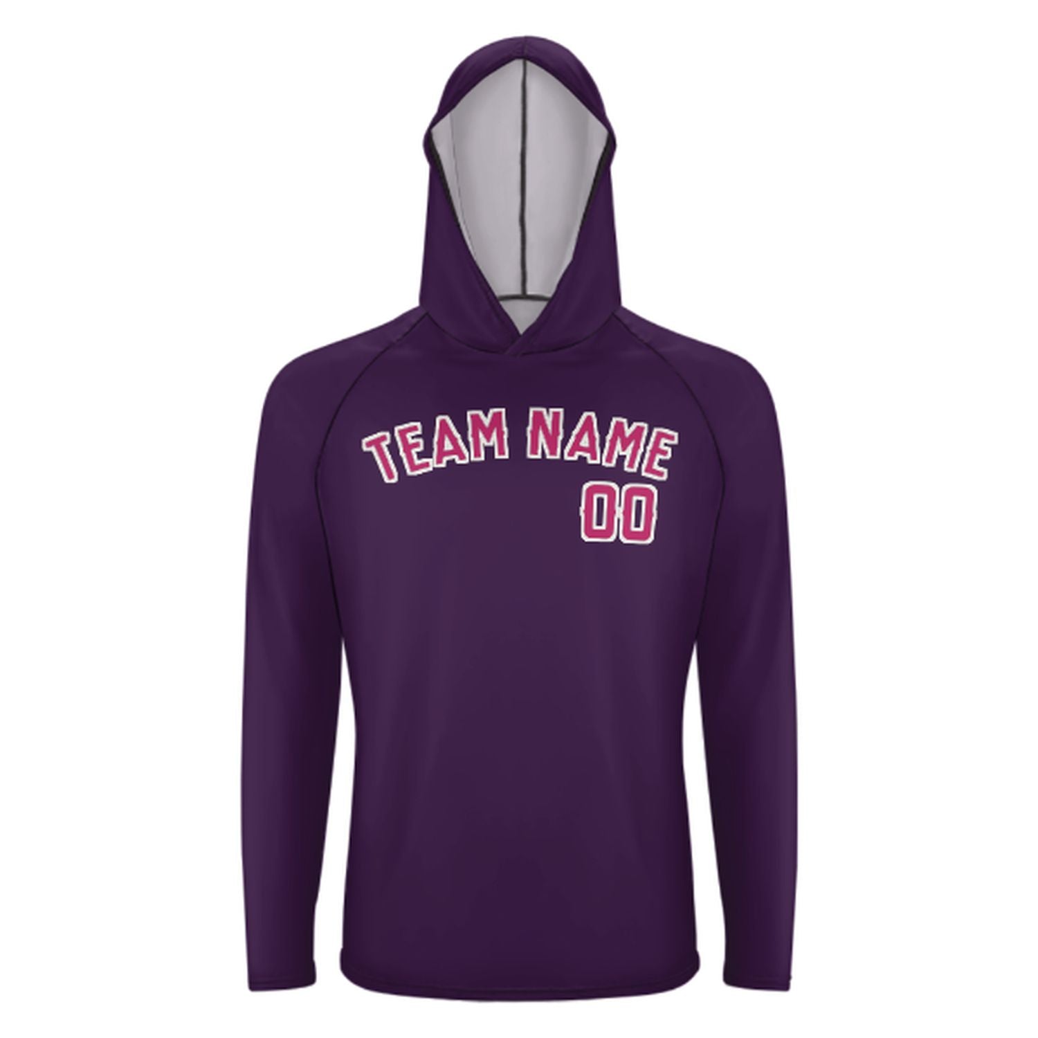 Maßgeschneidertes Lila Rosarot UV-Hoodie