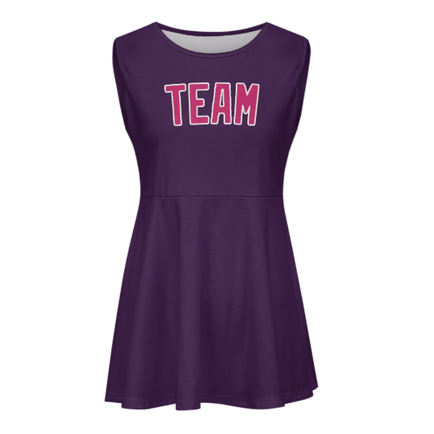 Maßgeschneidertes Lila Rosarot Cheerleader-Kleid