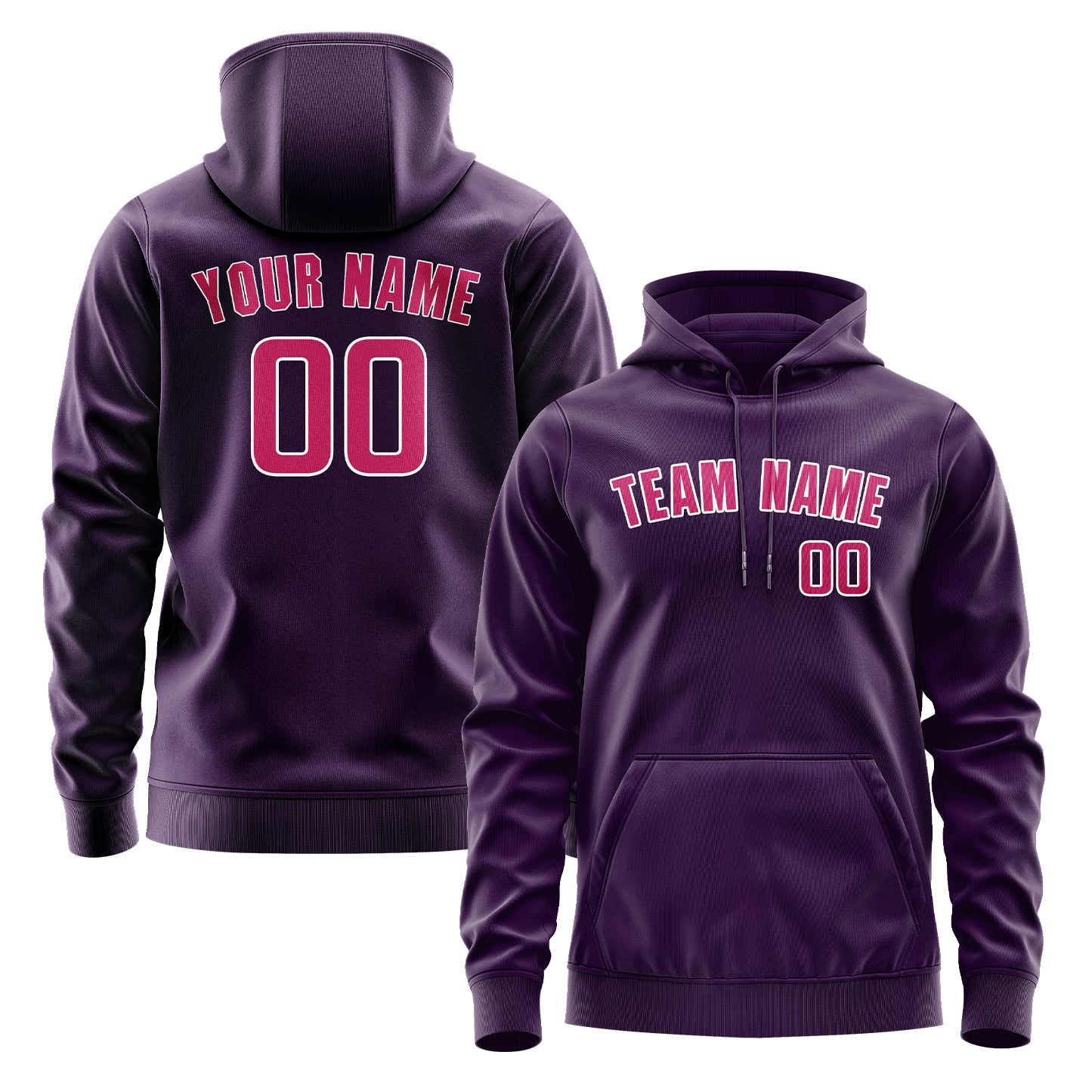 Maßgeschneidertes Lila Rosarot Hoodie