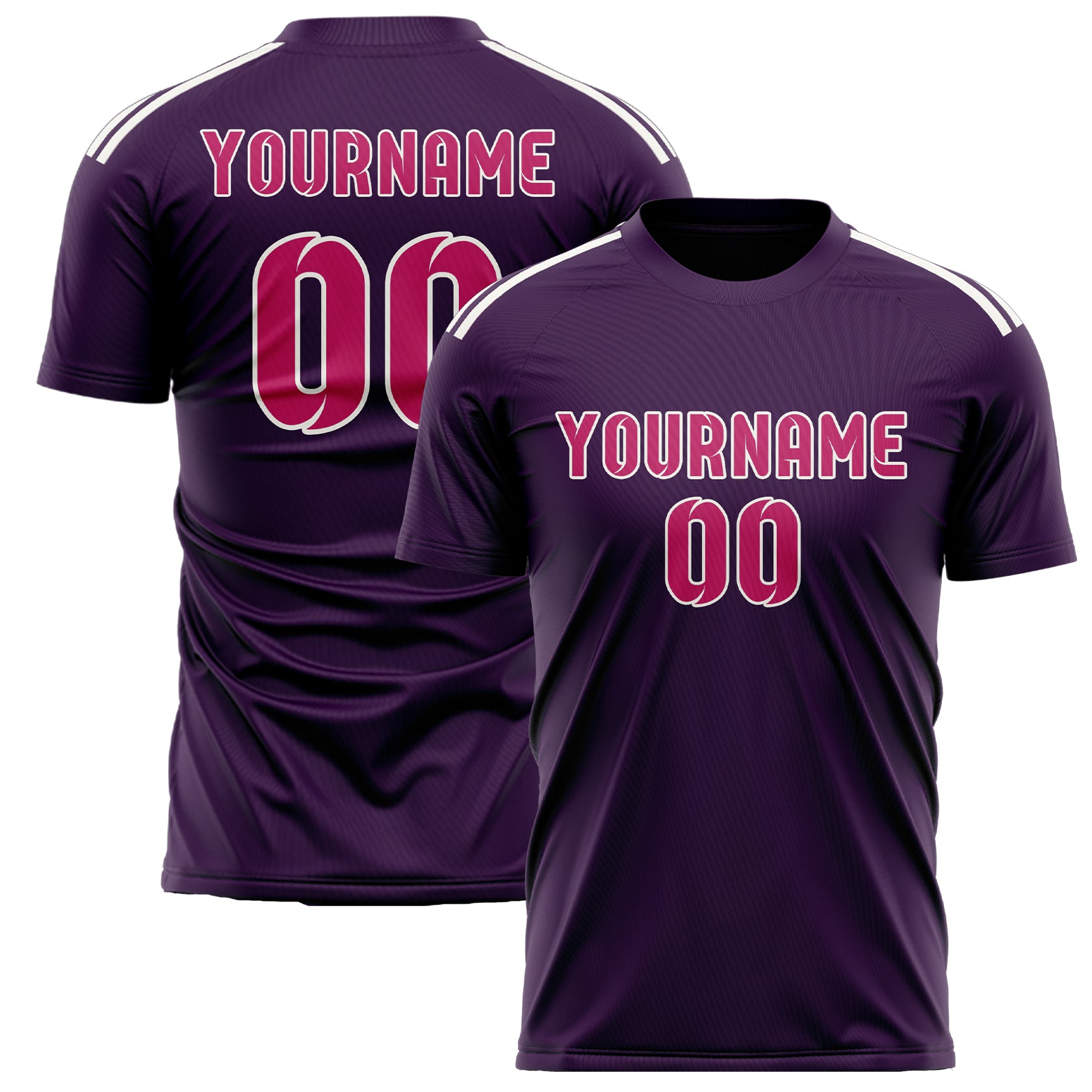 Benutzerdefiniertes Professionelles Lila Rosarot Fußballtrikot