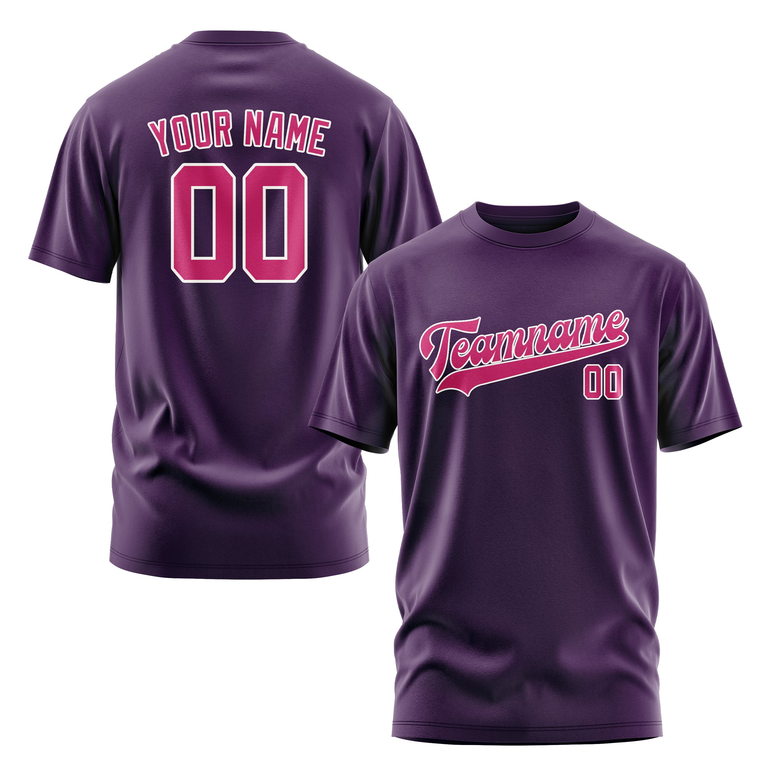 Maßgeschneidertes Lila Rosarot T-Shirt