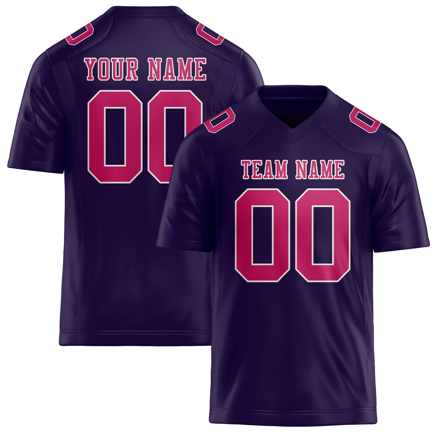 Maßgeschneidertes Professionelles Lila Rosarot Rugbytrikot