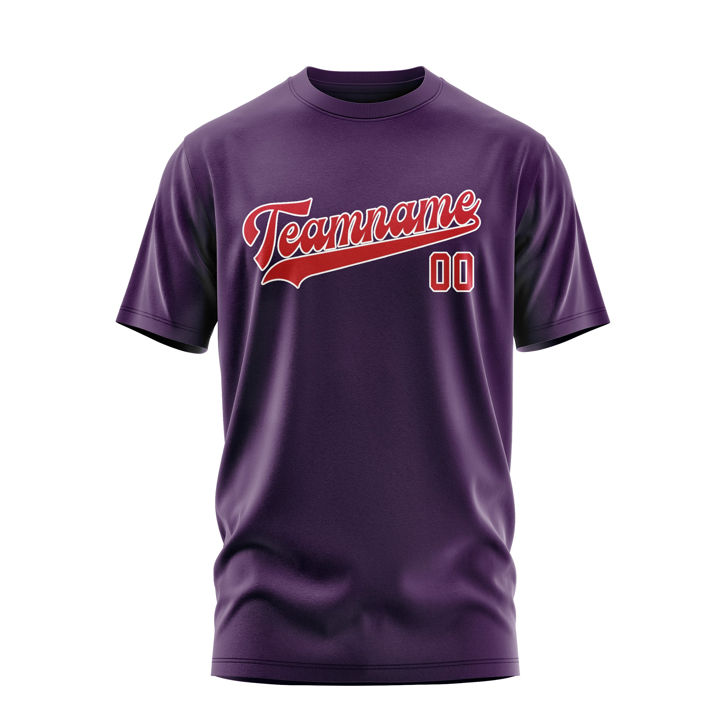 Maßgeschneidertes Lila Rot T-Shirt