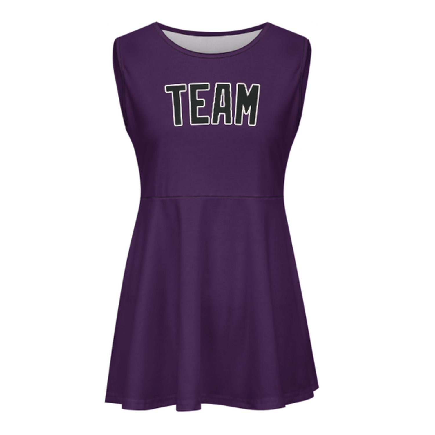 Maßgeschneidertes Lila Schwarz Cheerleader-Kleid