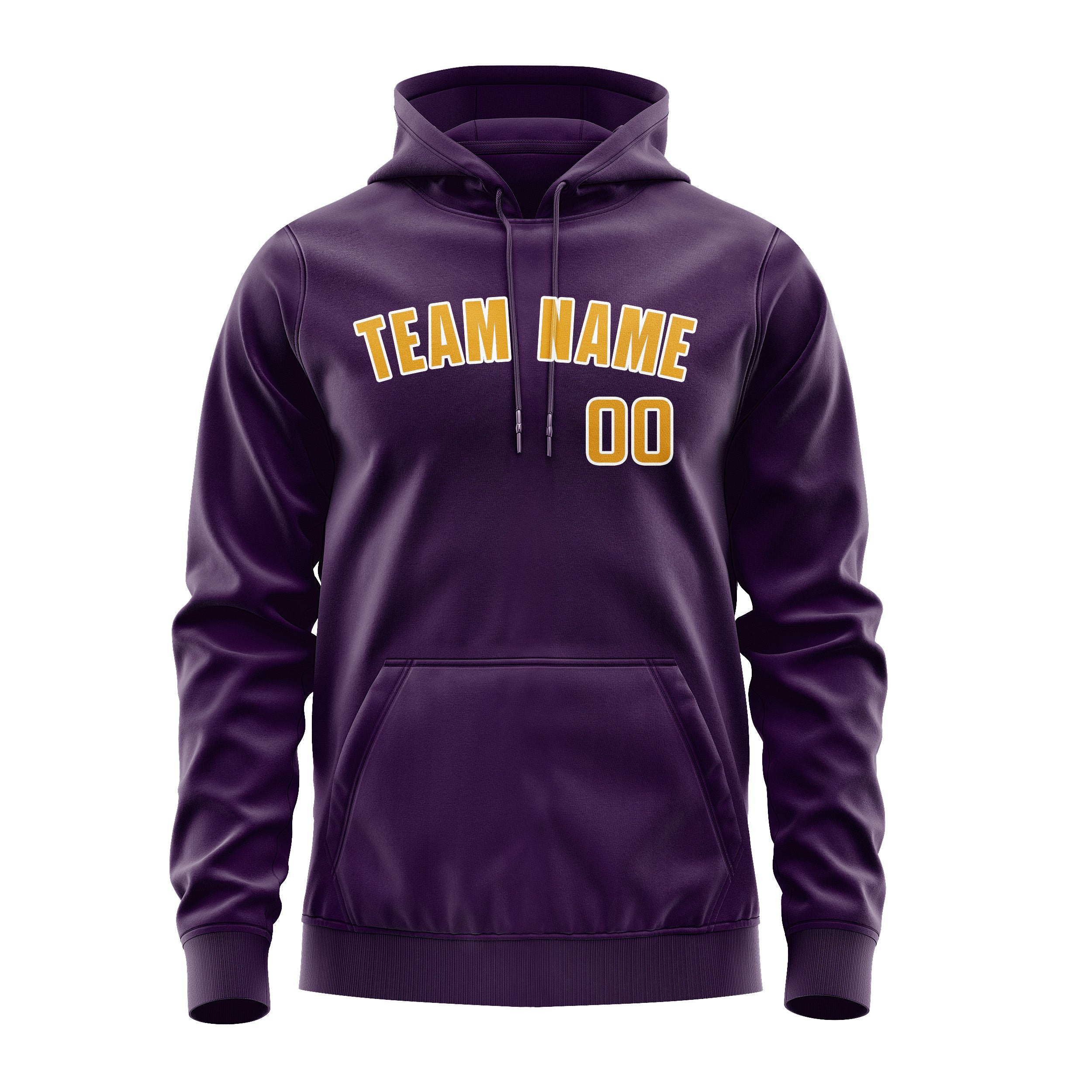 Maßgeschneidertes Lila Gelb Hoodie